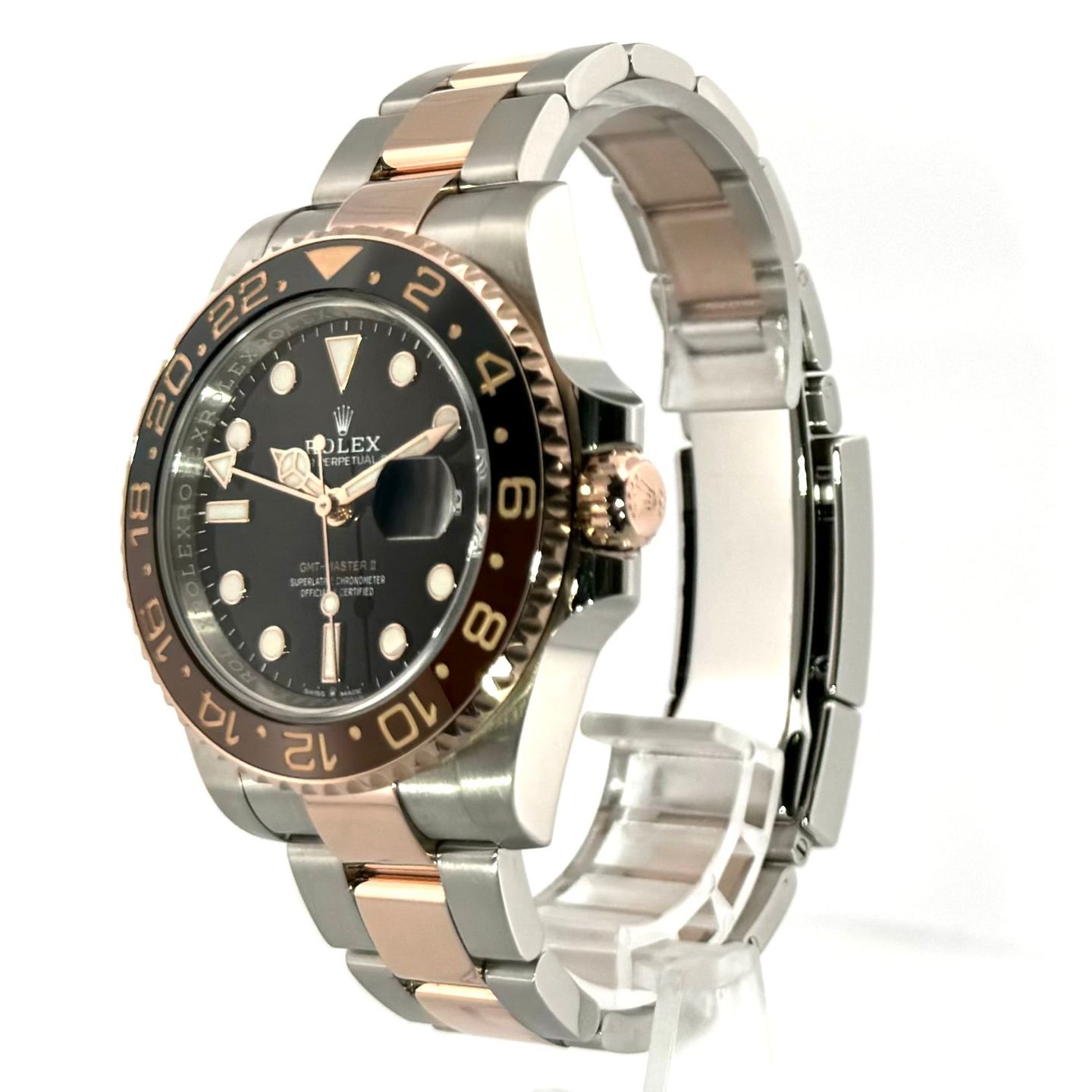 Rolex GMT-Master II 126711CHNR (2023) - Zwart wijzerplaat 40mm Goud/Staal (2/7)