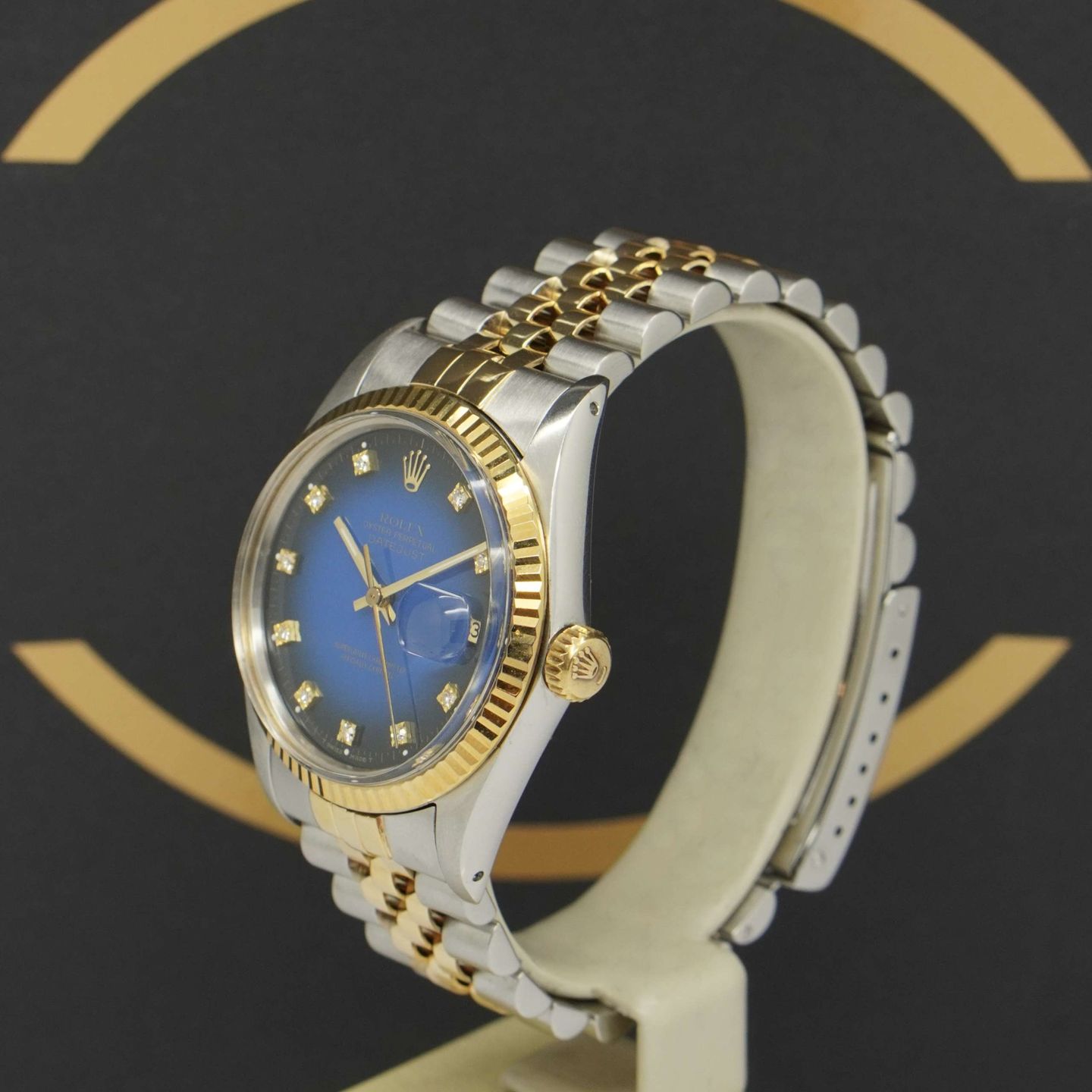 Rolex Datejust 36 16013 (1988) - Blauw wijzerplaat 36mm Goud/Staal (3/6)