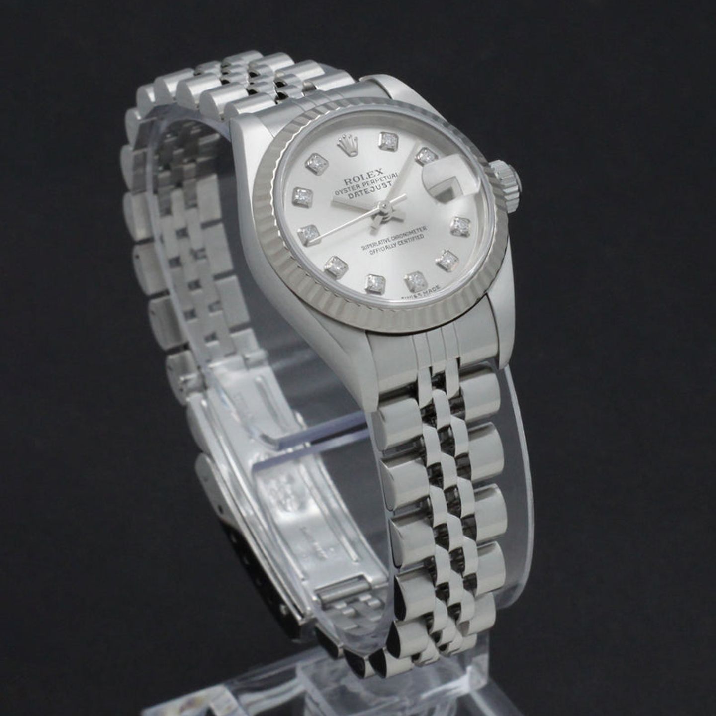 Rolex Lady-Datejust 79174 (2004) - Zilver wijzerplaat 26mm Staal (4/7)