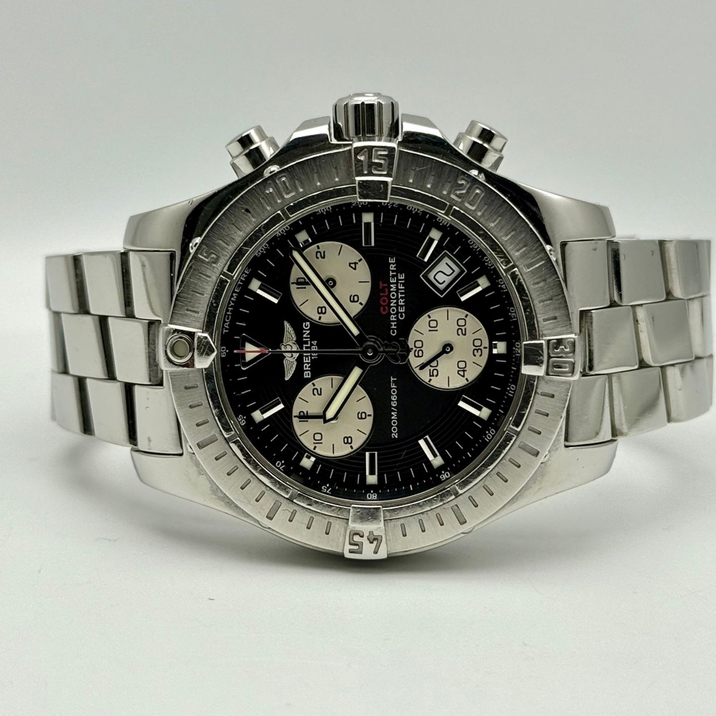 Breitling Colt Chronograph A73380 (2005) - Black dial 41 mm Steel case (2/8)