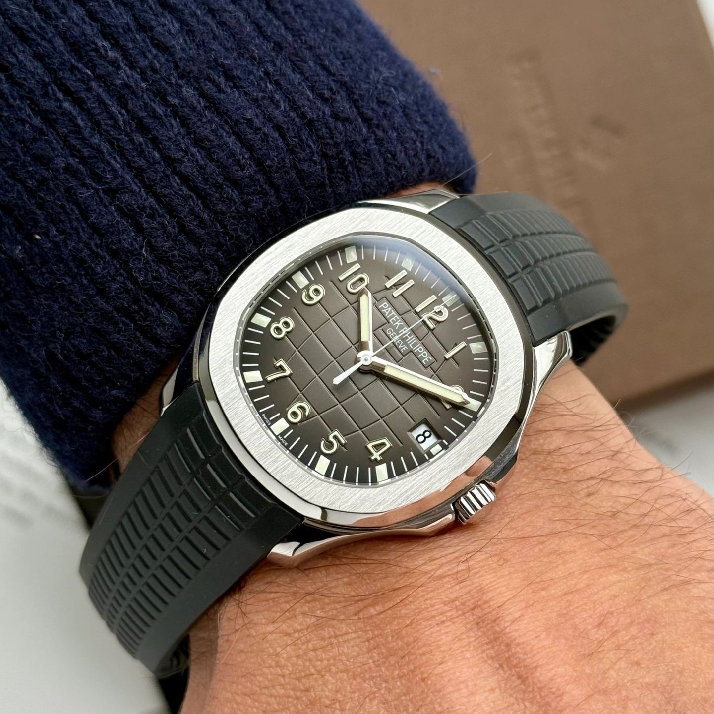 Patek Philippe Aquanaut 5167 (2011) - Zwart wijzerplaat 41mm Staal (2/8)