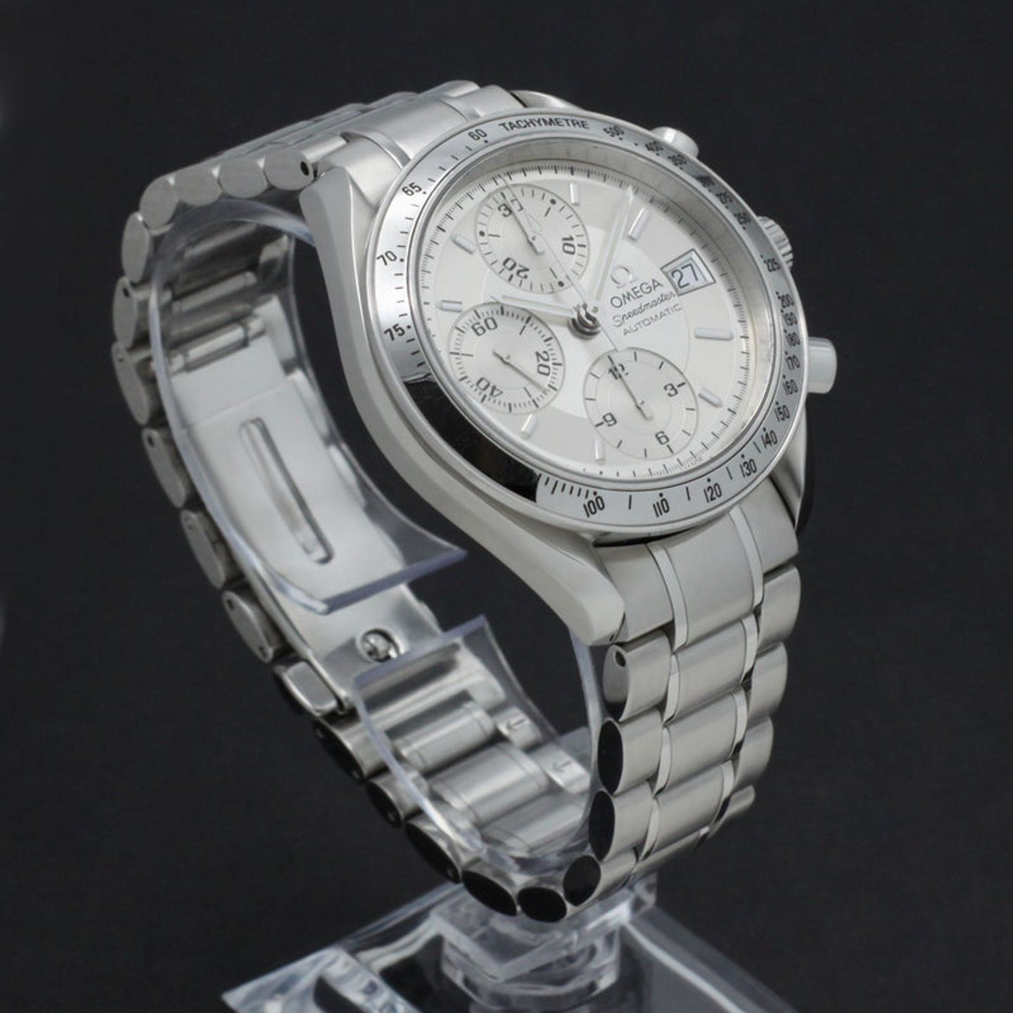 Omega Speedmaster Date 3813.30.00 (2001) - Zilver wijzerplaat 39mm Staal (4/7)