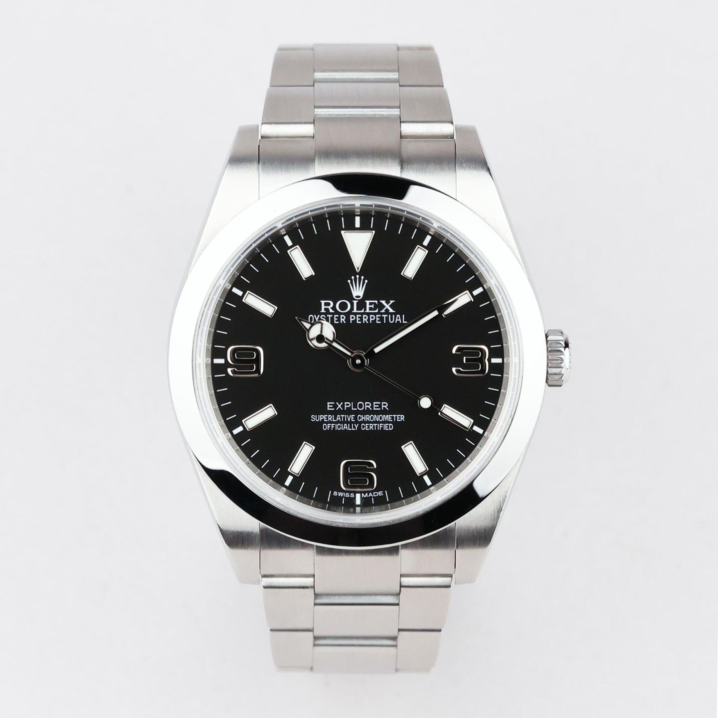 Rolex Explorer 214270 (2011) - Black dial 39 mm Steel case (1/8)