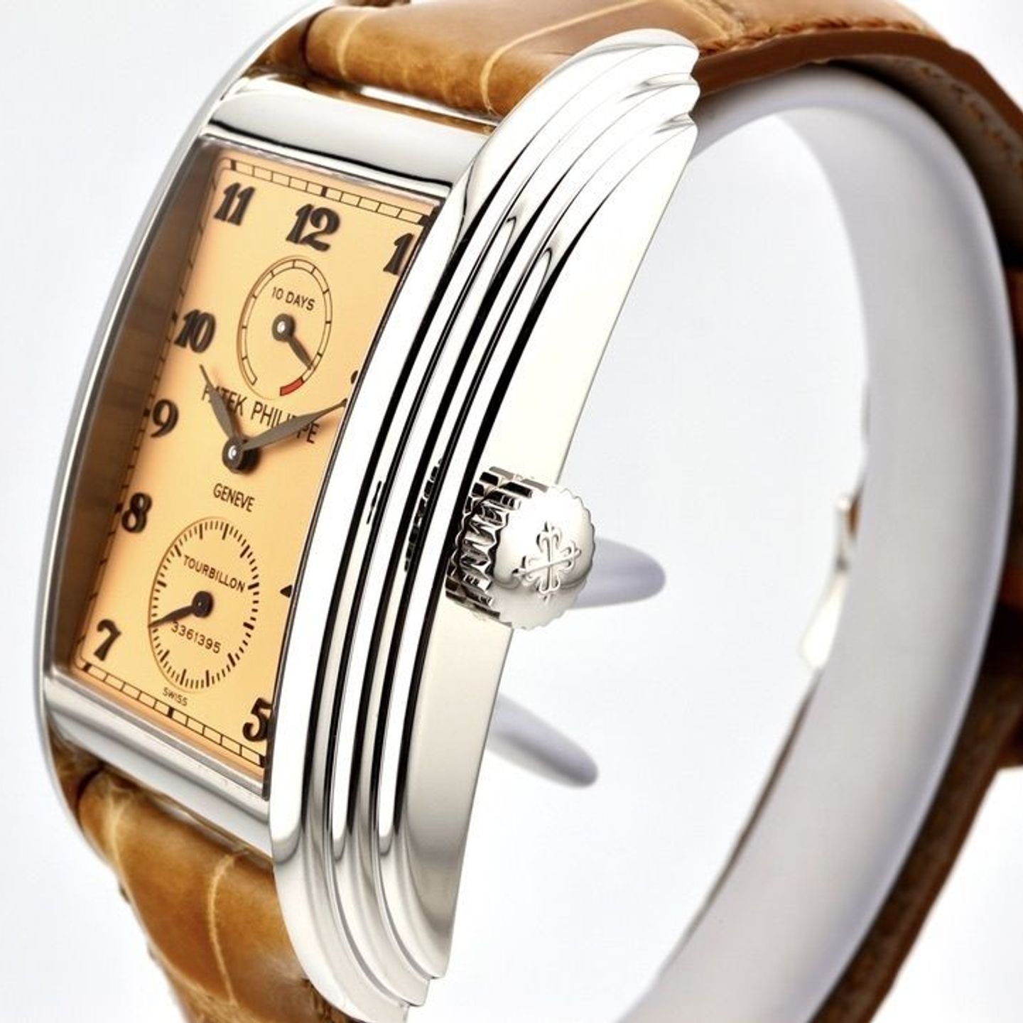 Patek Philippe Gondolo 5101P-001 (2007) - Beige wijzerplaat 30mm Platina (3/8)