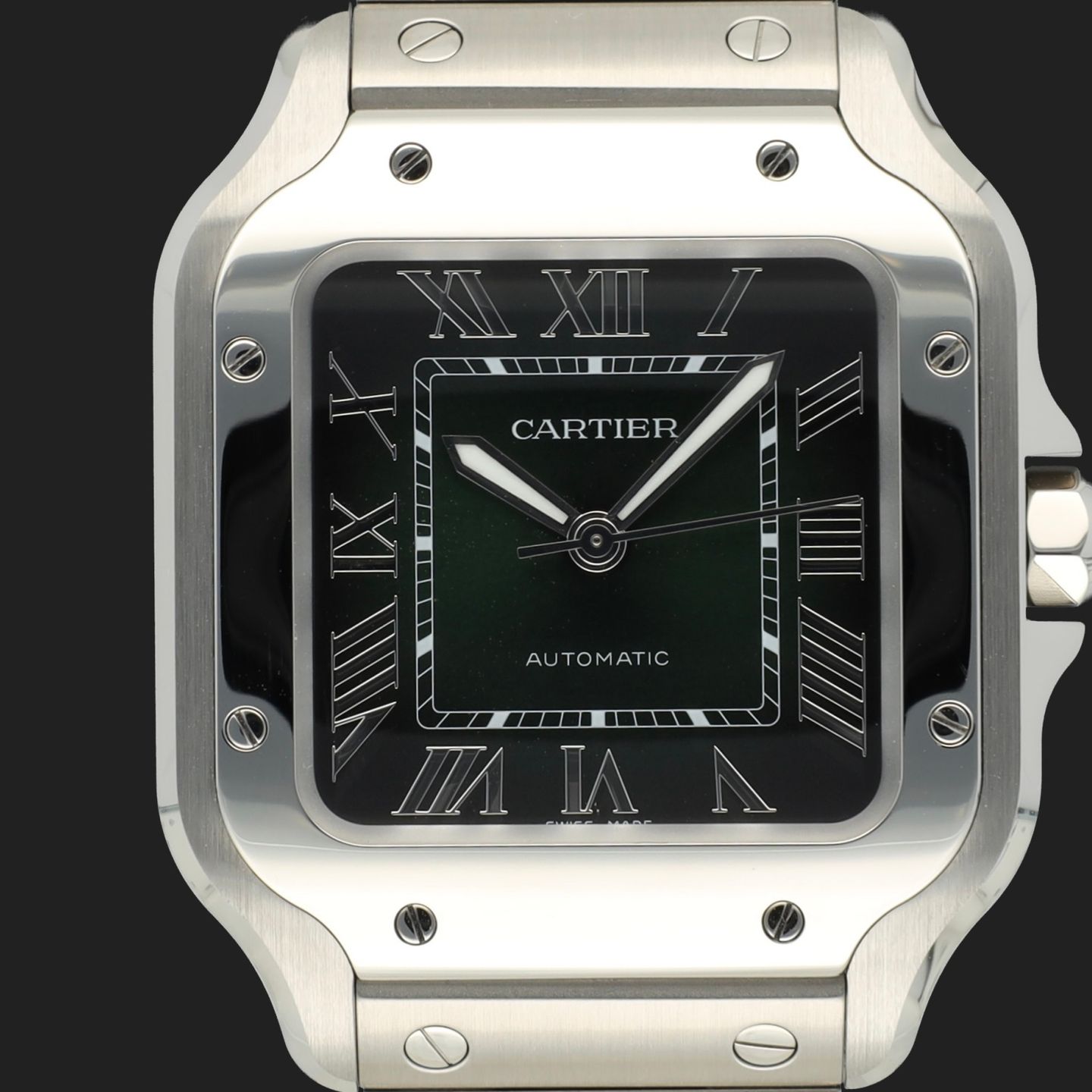 Cartier Santos WSSA0061 (2024) - Groen wijzerplaat 35mm Staal (2/8)