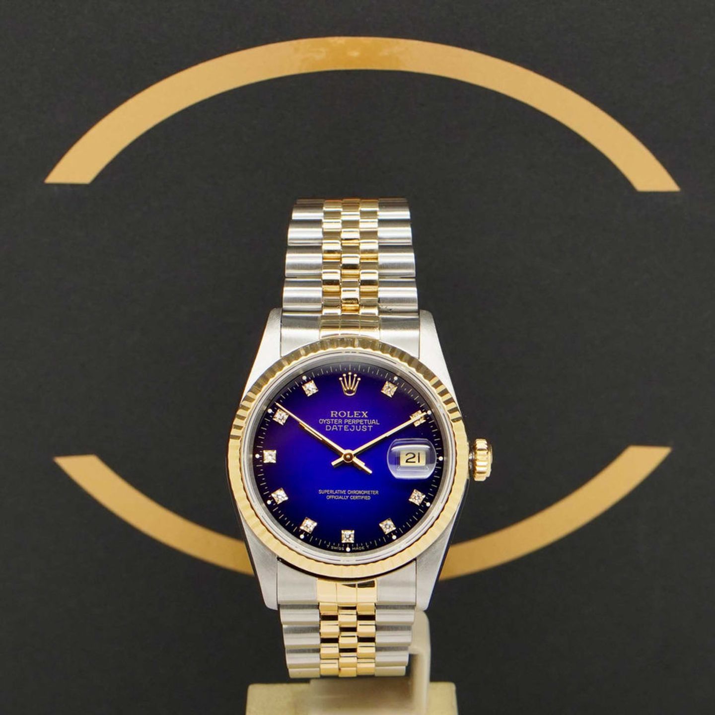Rolex Datejust 36 16233 (1993) - Blue dial 36 mm Gold/Steel case (1/7)