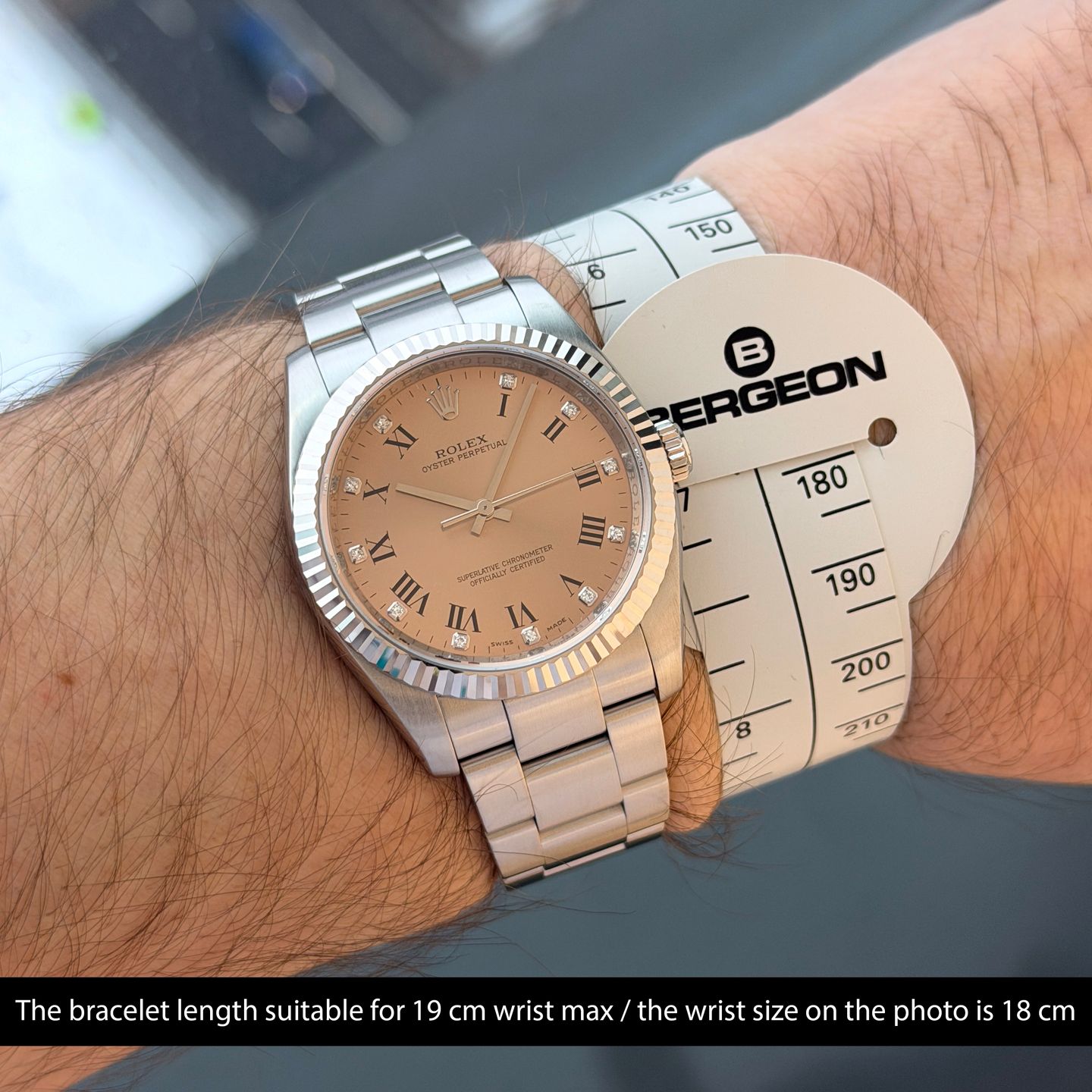 Rolex Oyster Perpetual 36 116034 (2008) - Pink dial 36 mm Steel case (2/8)