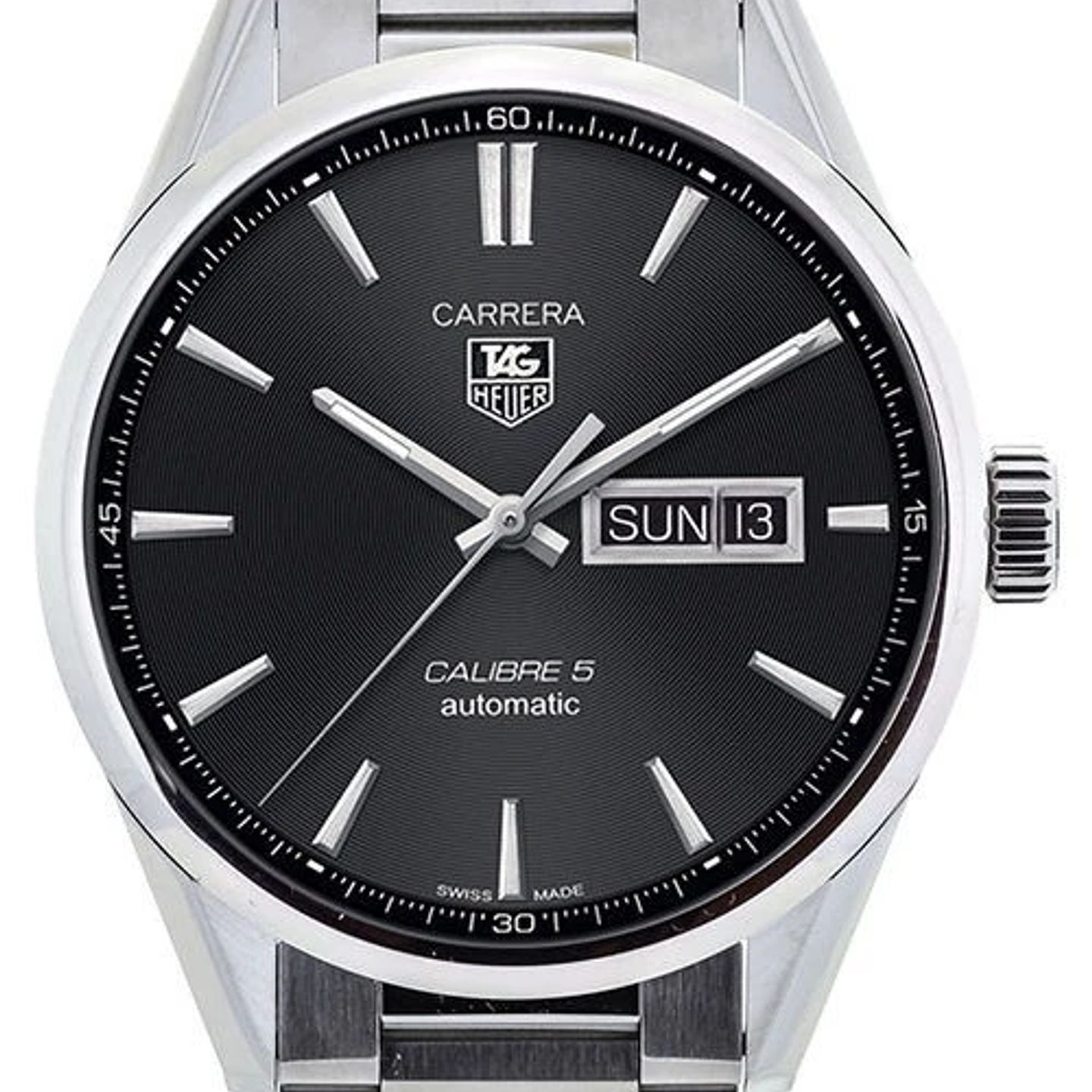 TAG Heuer Carrera Calibre 5 WAR201A.BA0723 (2024) - Black dial 41 mm Steel case (1/4)