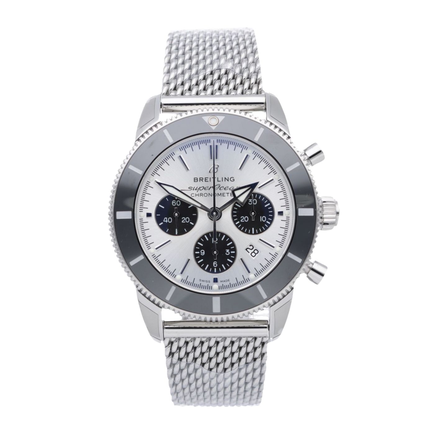 Breitling Superocean Heritage II Chronograph AB0162121G1A1 (2024) - Silver dial 44 mm Steel case (1/7)