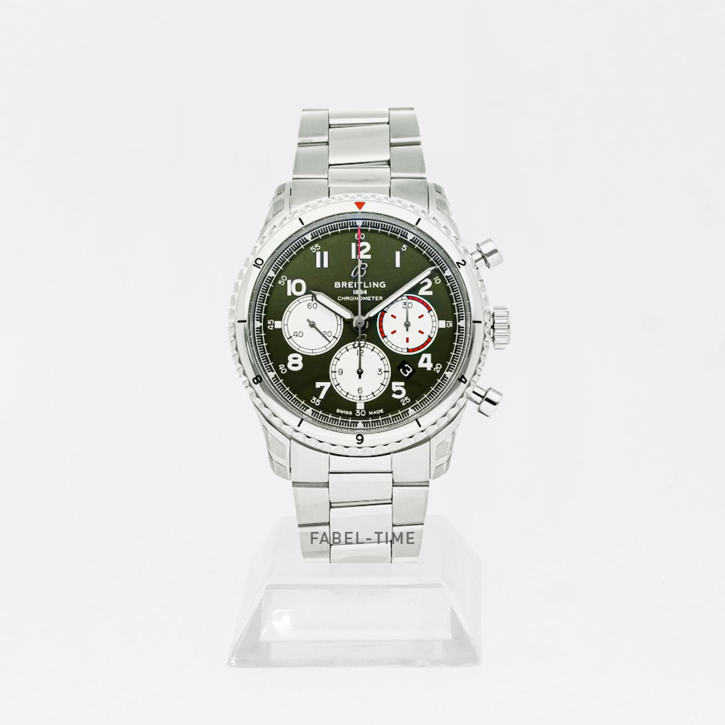 Breitling Aviator 8 AB01192A1L1A1 (2024) - Groen wijzerplaat 43mm Staal (1/1)