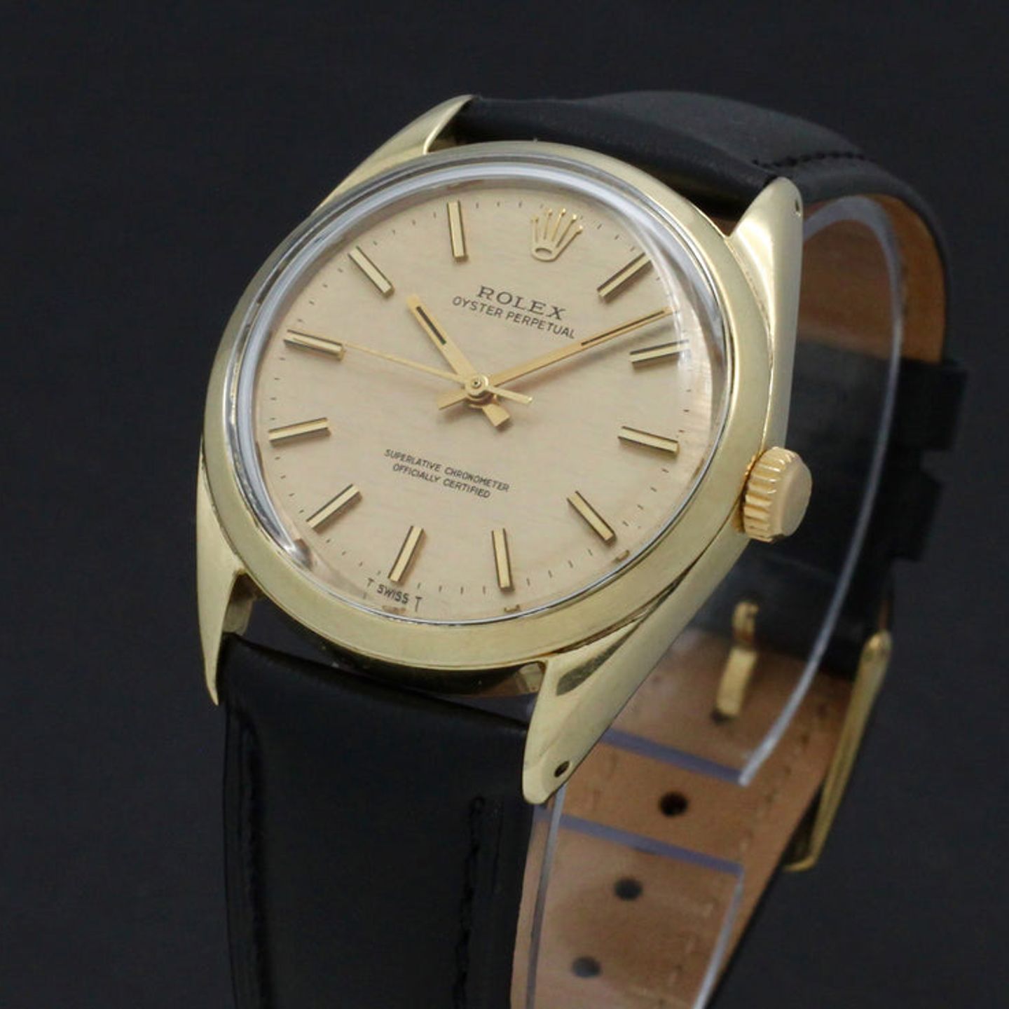 Rolex Oyster Perpetual 1024 (1971) - Gold dial 34 mm Gold/Steel case (5/6)