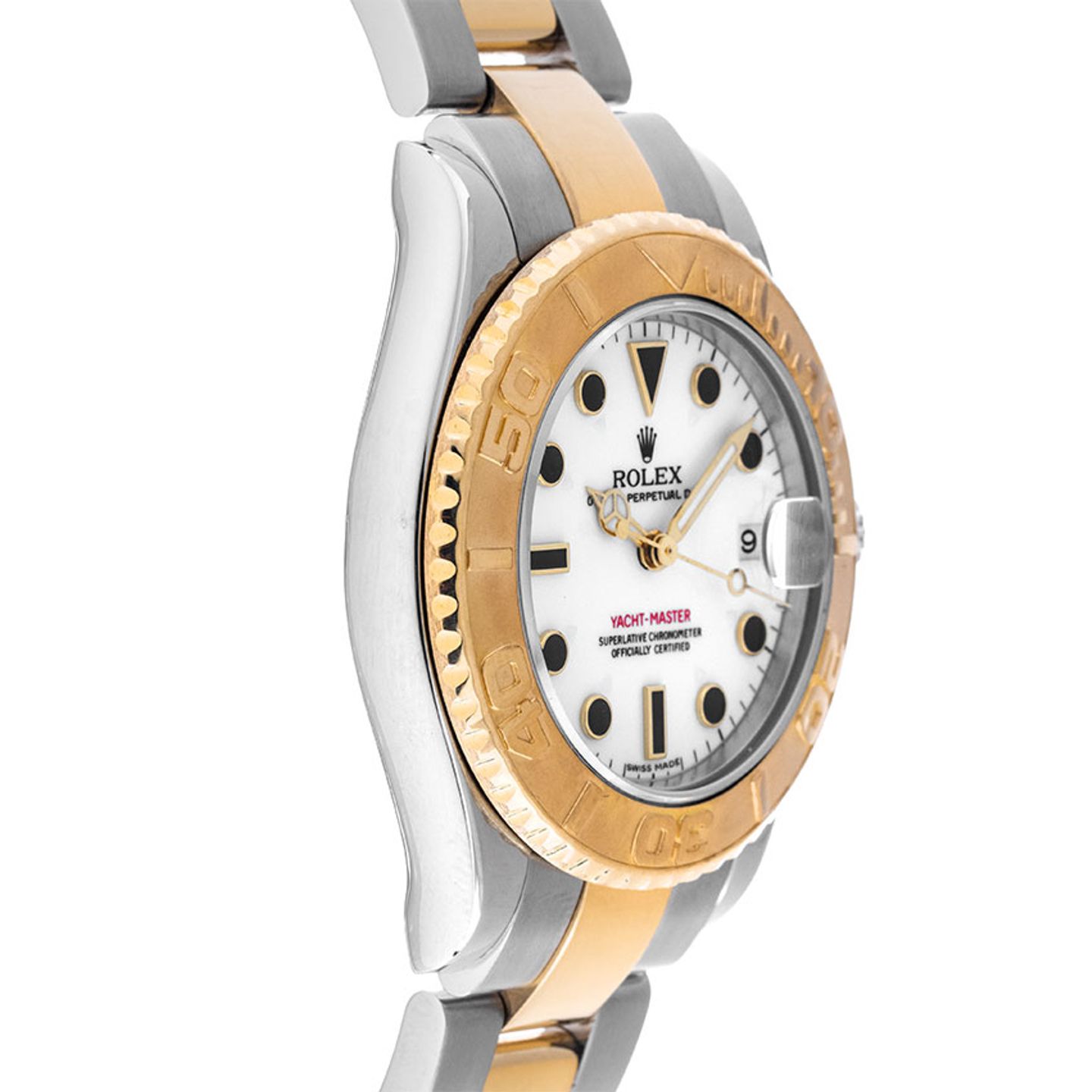 Rolex Yacht-Master 168623 (1998) - White dial 35 mm Gold/Steel case (5/8)