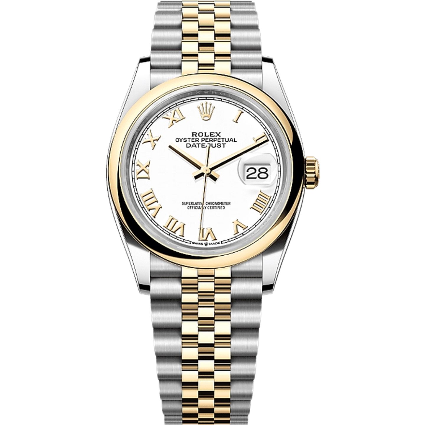 Rolex Datejust 36 126203 (2025) - Wit wijzerplaat 36mm Staal (1/1)