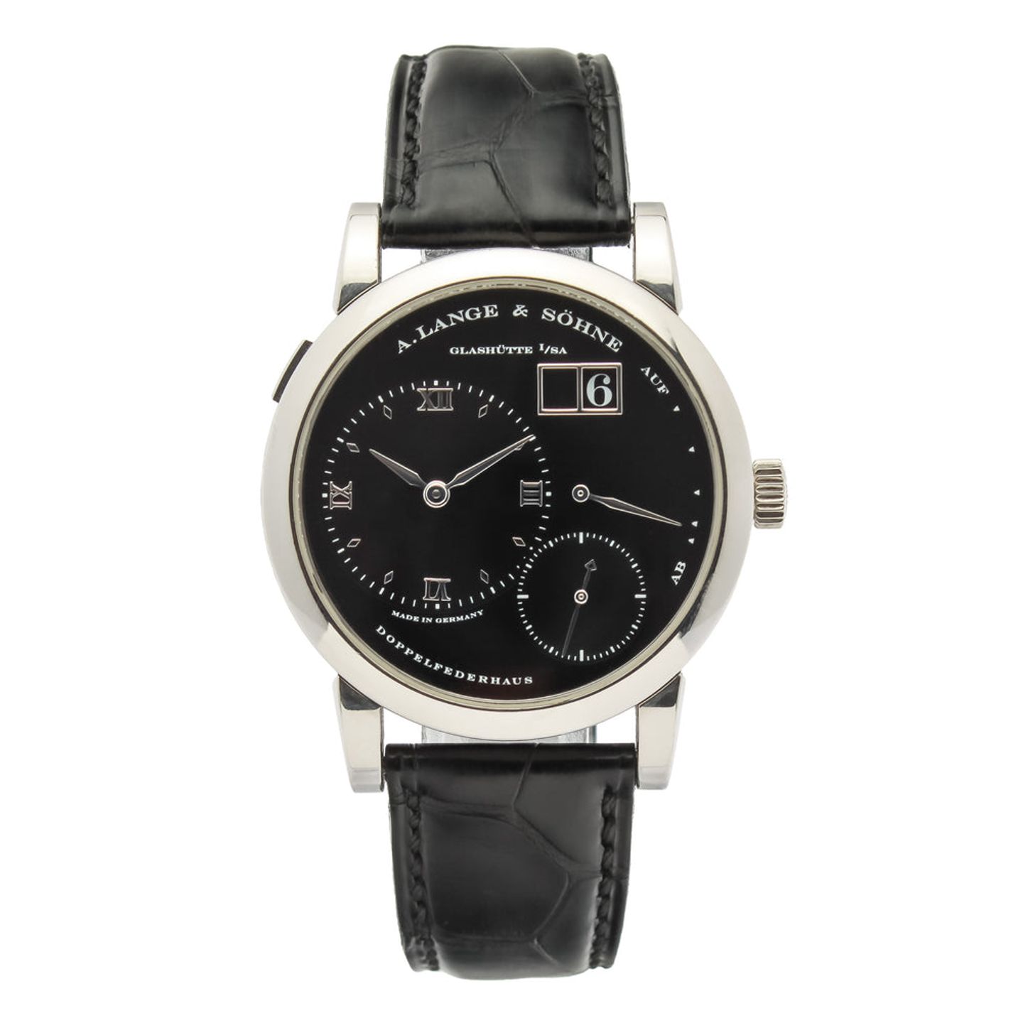 A. Lange & Söhne Lange 1 101.035 (2005) - Black dial 39 mm Platinum case (1/10)