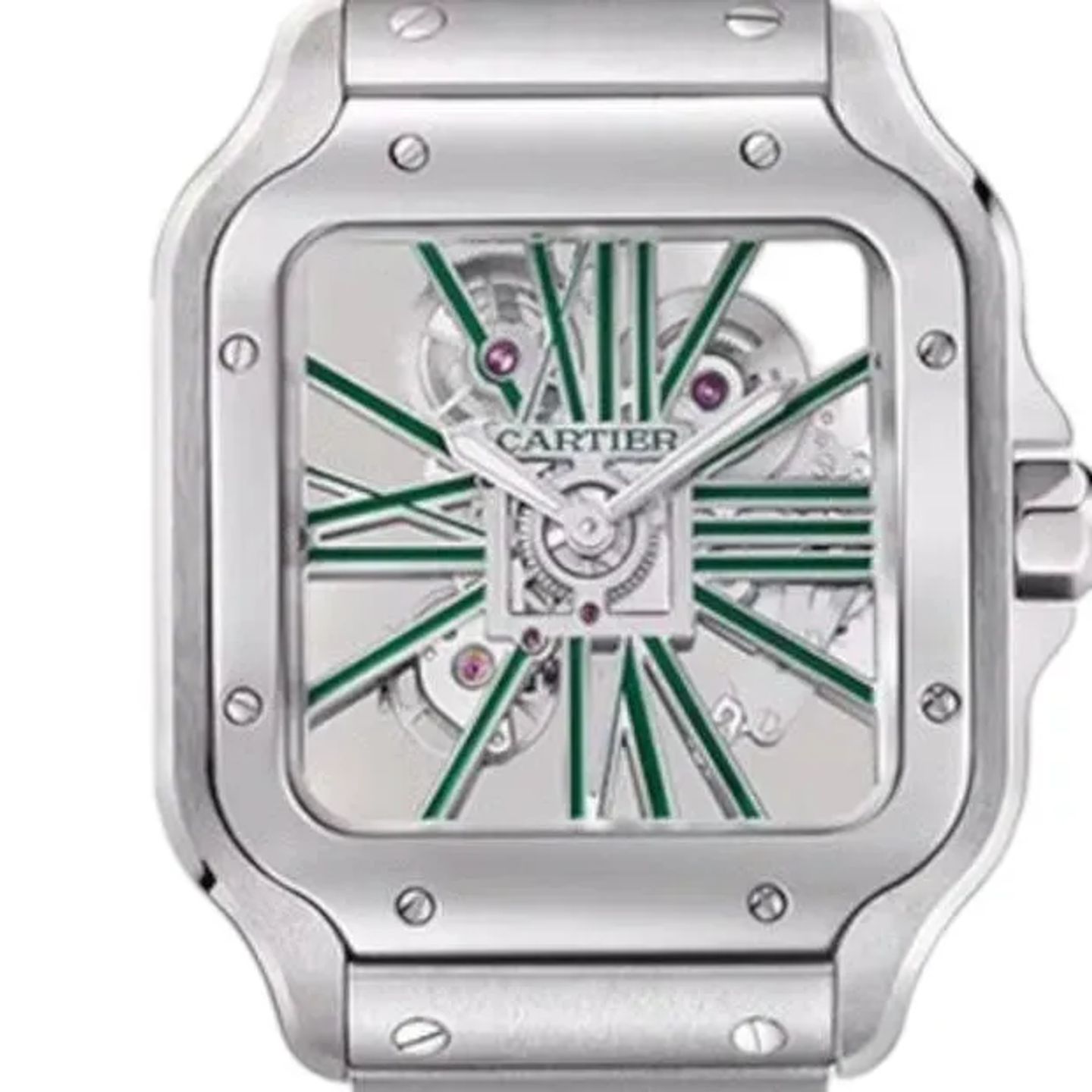 Cartier Santos WHSA0027 (2025) - Transparant wijzerplaat 48mm Staal (3/6)