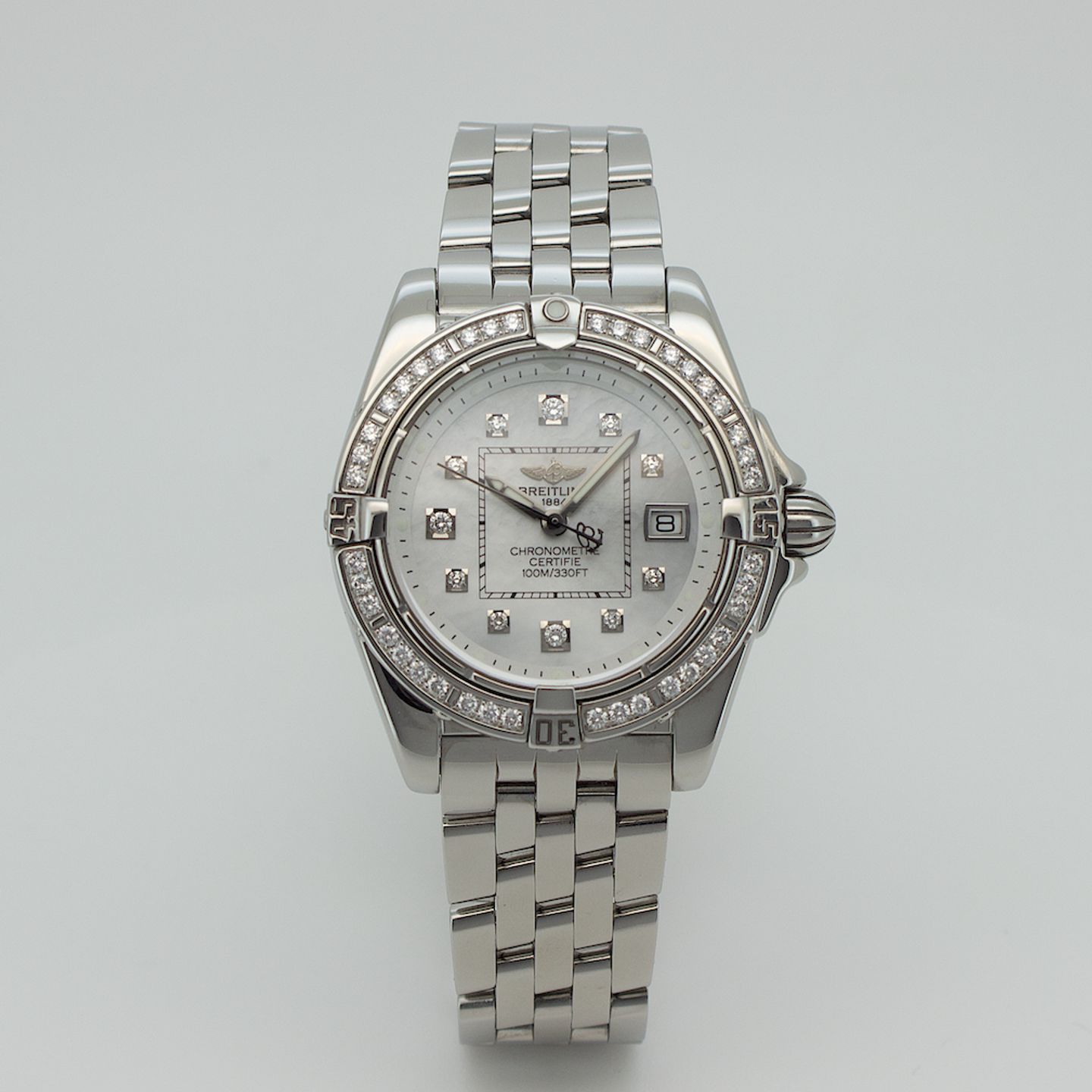 Breitling Cockpit Lady A71356 (2004) - White dial 32 mm Steel case (3/8)