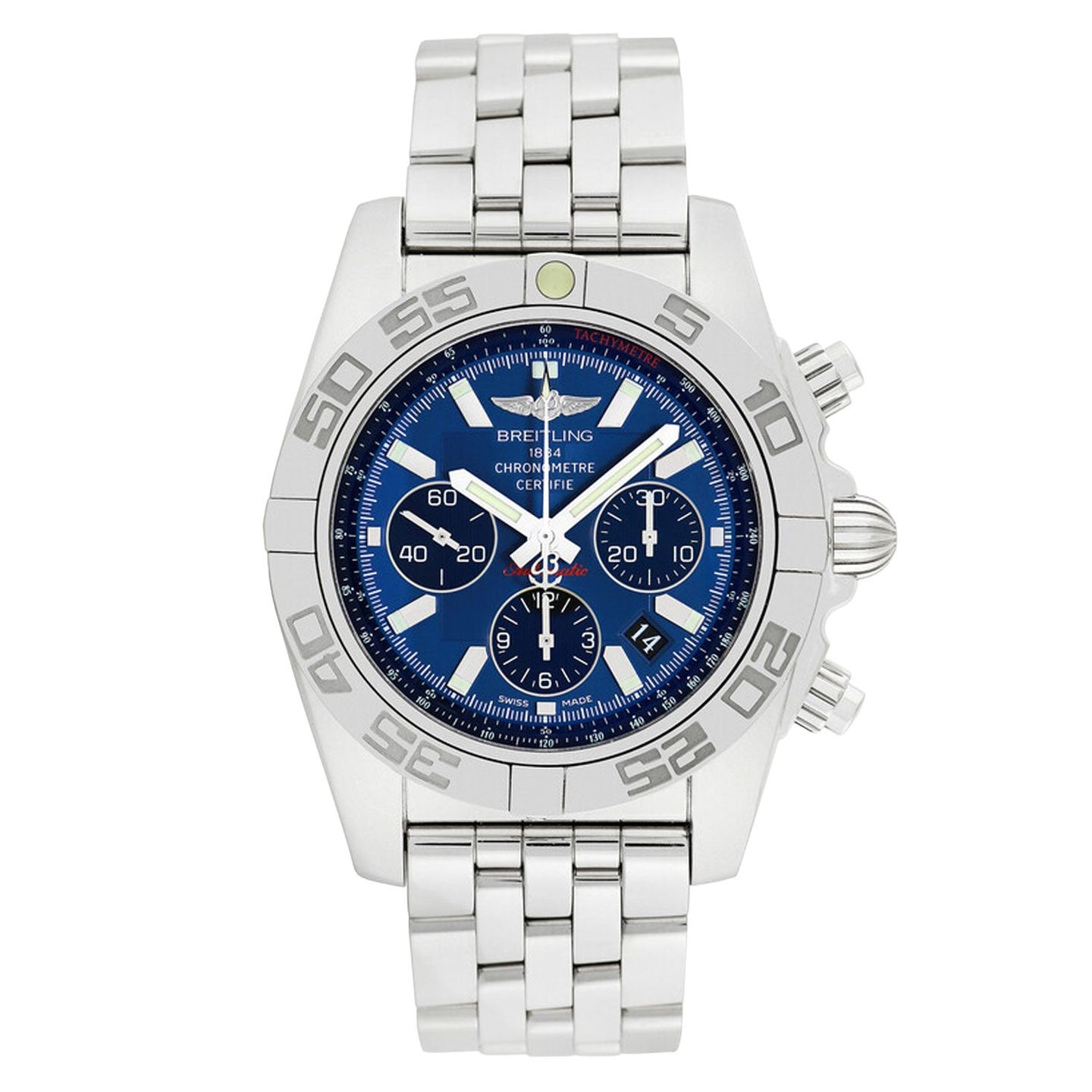 Breitling Chronomat 44 AB0110 (Unknown (random serial)) - Black dial 44 mm Steel case (1/2)