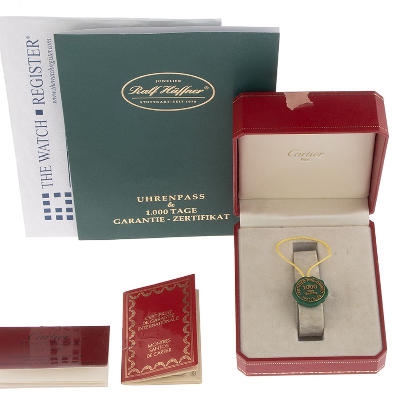 Cartier Santos 2961 (1987) - Wit wijzerplaat 29mm Goud/Staal (2/7)