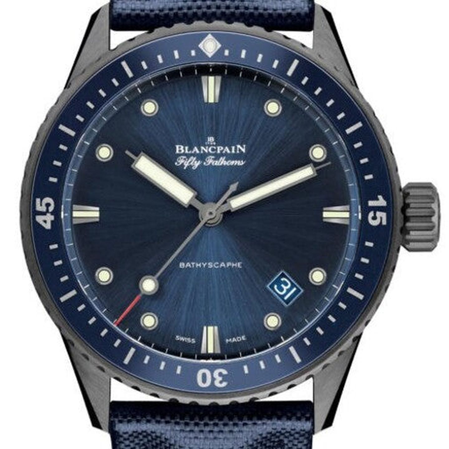Blancpain Fifty Fathoms Bathyscaphe 5000-0240-O52A (2025) - Blue dial 44 mm Ceramic case (1/1)
