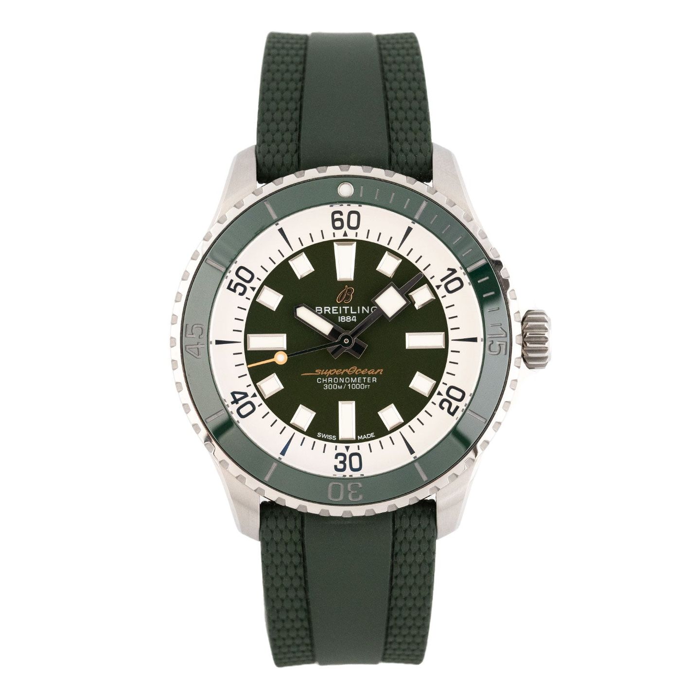 Breitling Superocean 44 A17376 (2022) - Groen wijzerplaat 44mm Staal (1/5)