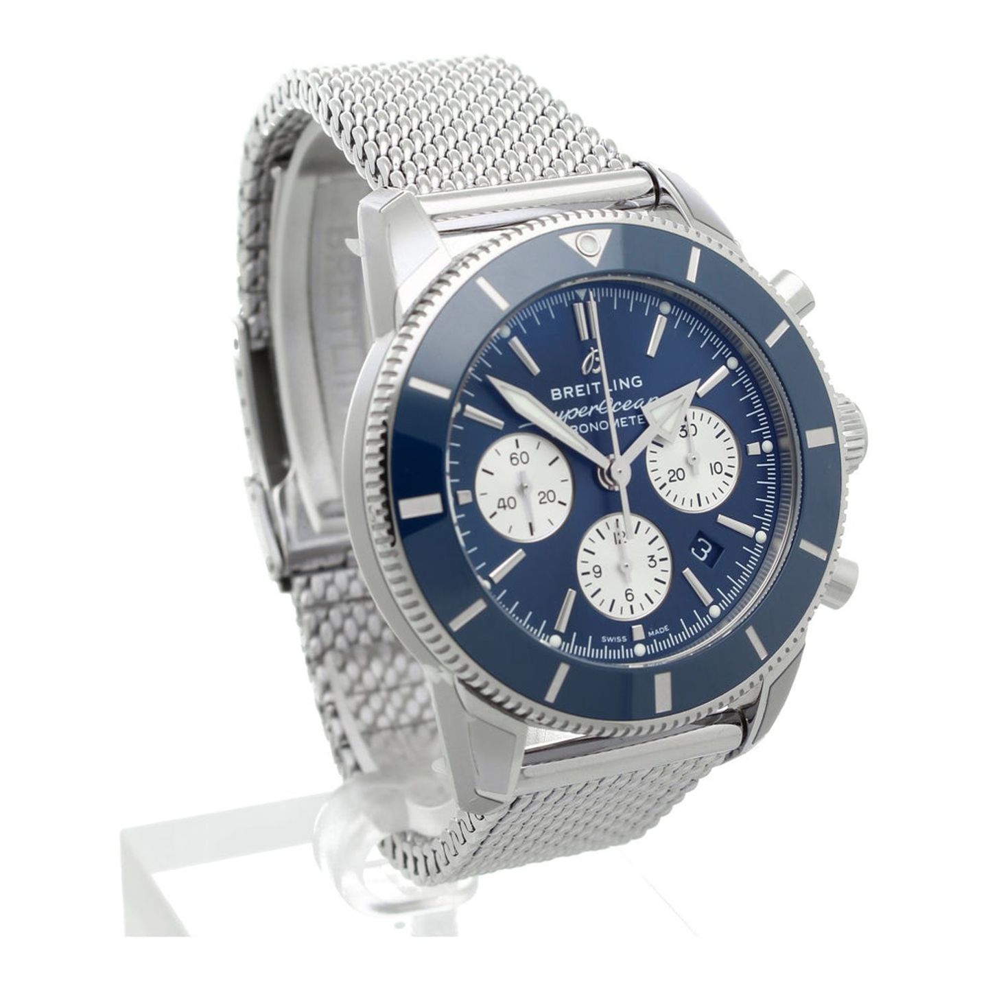 Breitling Superocean Heritage II Chronograph AB0162161C1A1 (2018) - Blue dial 44 mm Steel case (7/7)