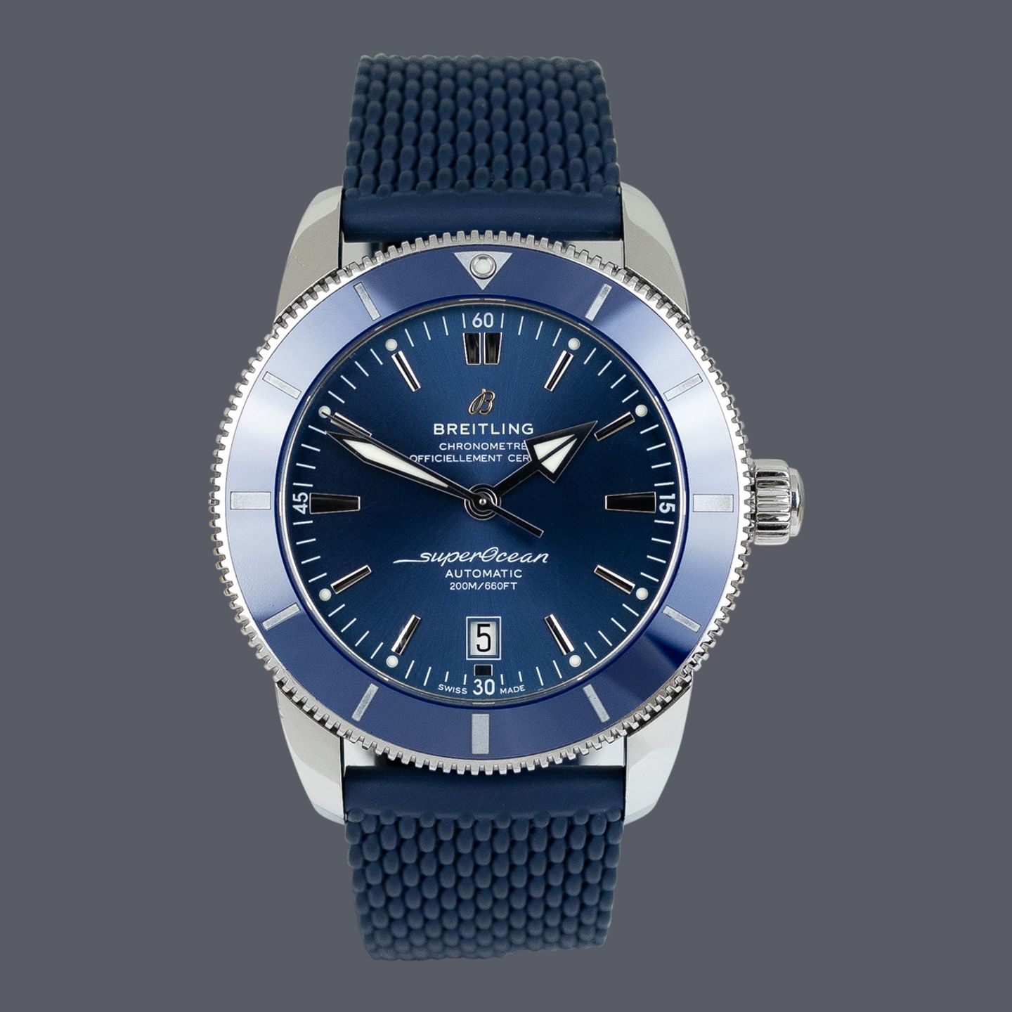 Breitling Superocean Heritage II 46 AB2020 (Unknown (random serial)) - Blue dial 46 mm Steel case (2/2)