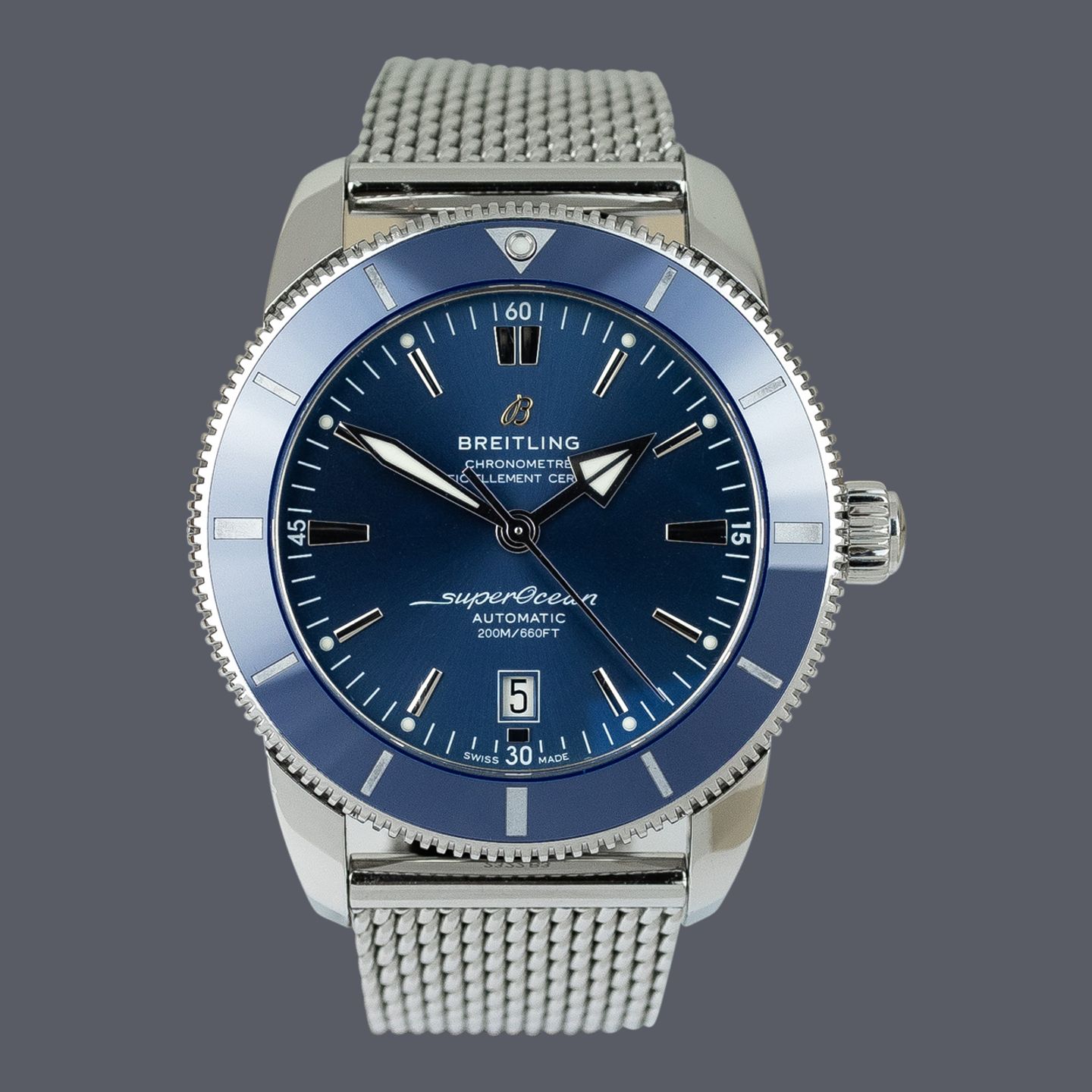 Breitling Superocean Heritage II 46 AB2020 (Unknown (random serial)) - Blue dial 46 mm Steel case (1/2)