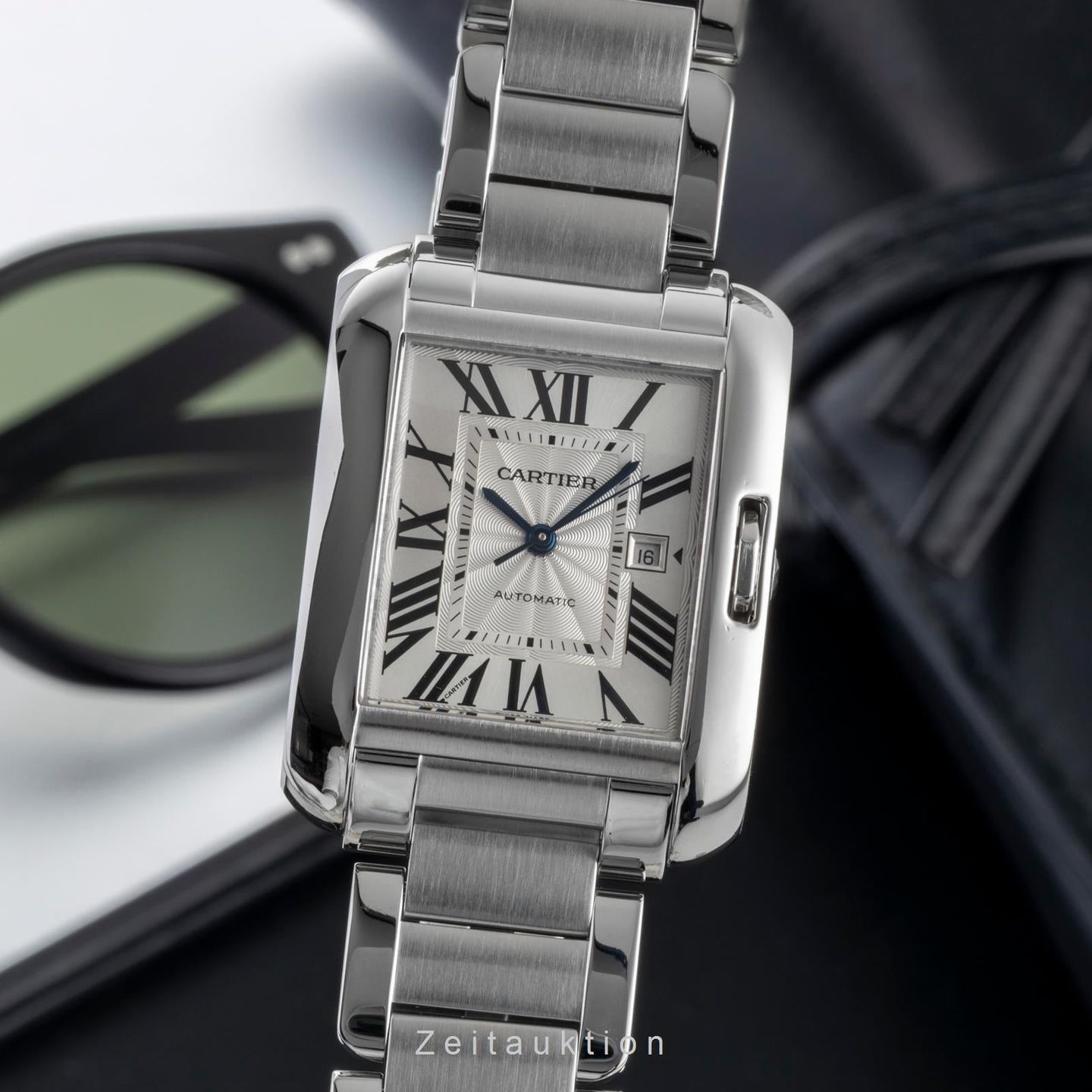 Cartier Tank Anglaise W5310009 (Onbekend (willekeurig serienummer)) - Zilver wijzerplaat 30mm Staal (1/8)