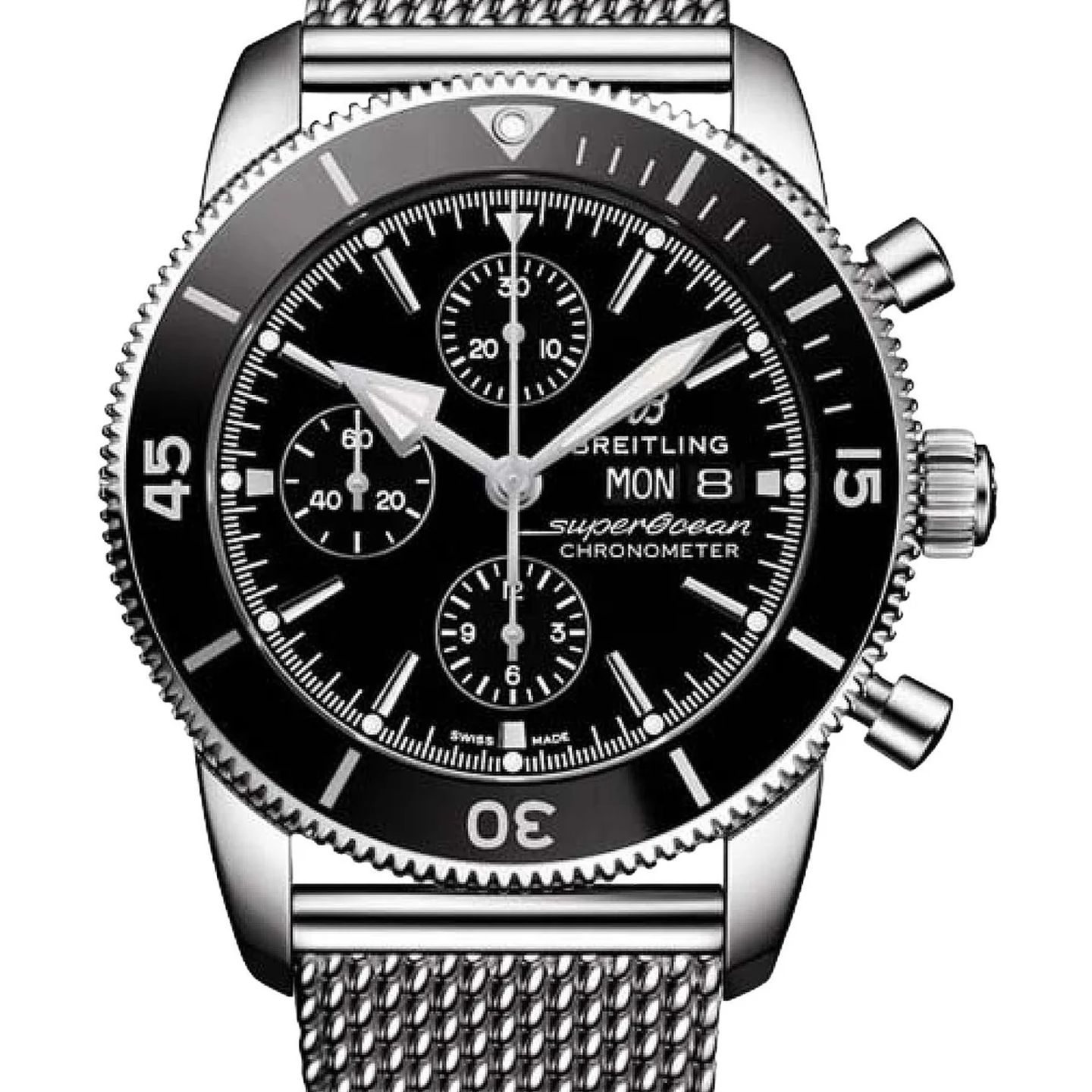 Breitling Superocean Heritage II Chronograph A13313121B1A1 (2026) - Zwart wijzerplaat 44mm Staal (1/1)