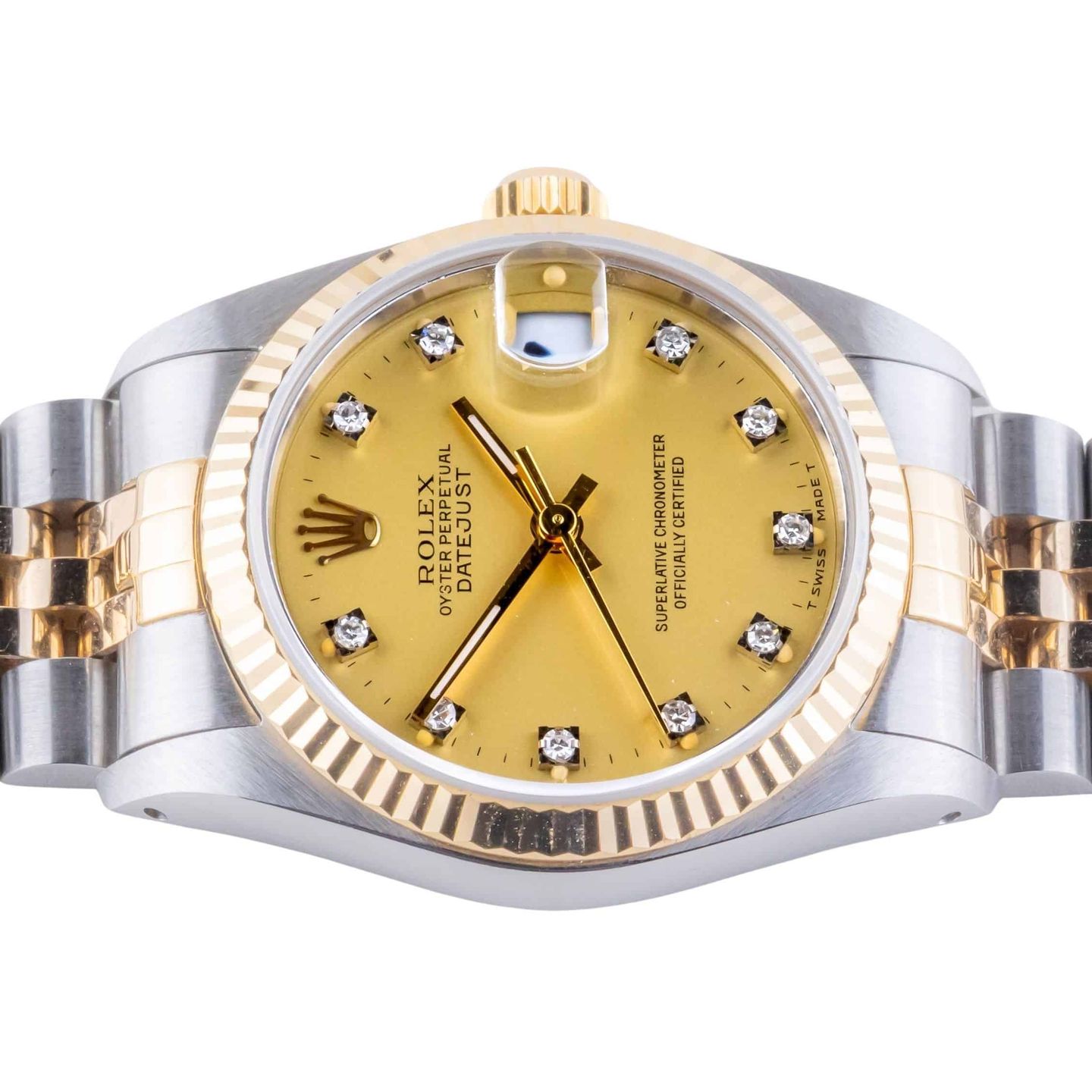 Rolex Datejust 31 68273 (1991) - Champagne dial 31 mm Gold/Steel case (5/8)