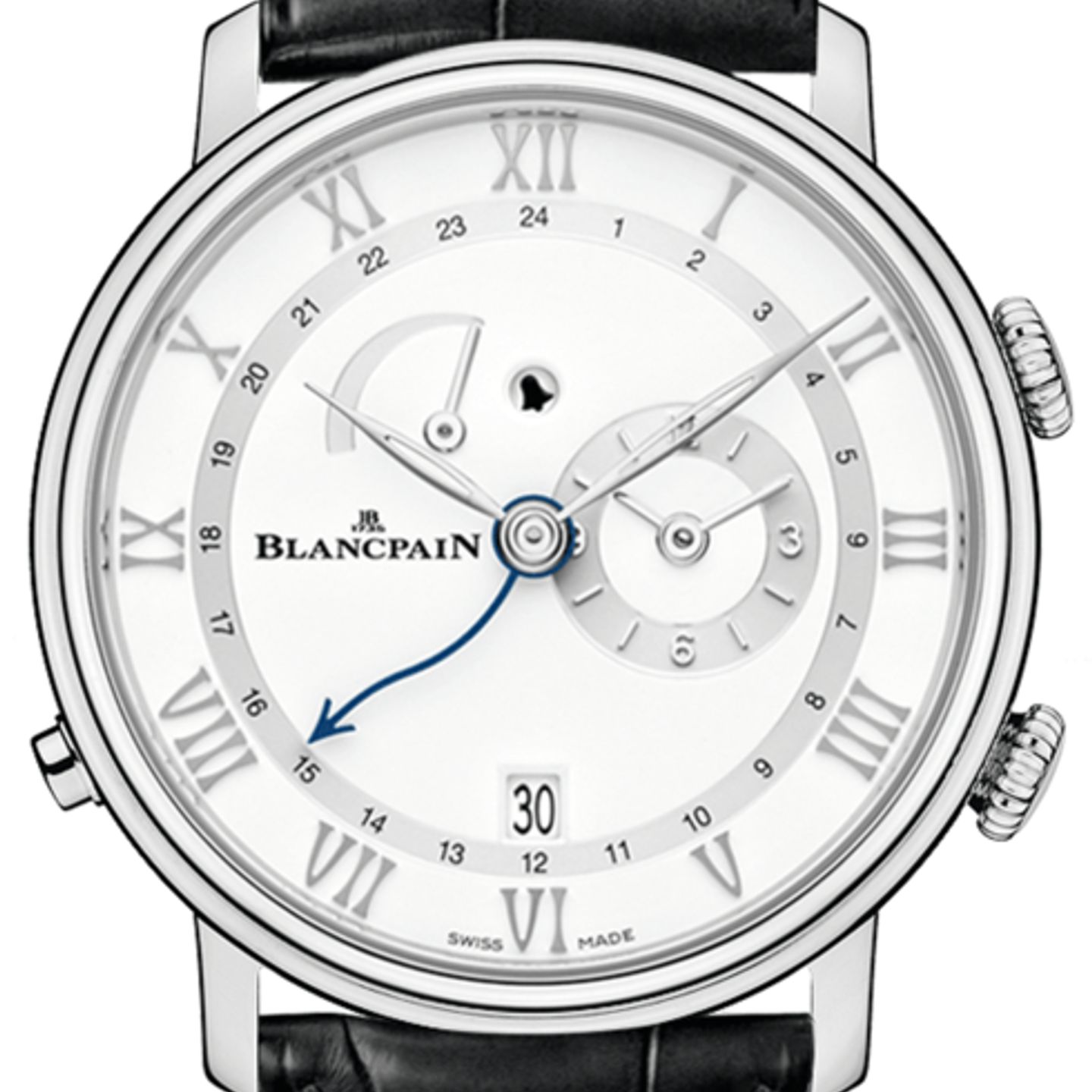 Blancpain Villeret 6640-1127-55B (2026) - Wit wijzerplaat 41mm Staal (1/1)