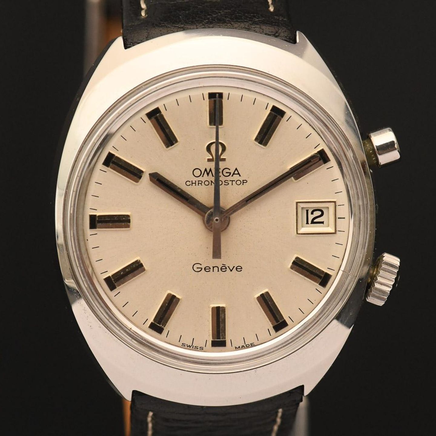 Omega Vintage 146.009 (1969) - Zilver wijzerplaat 35mm Staal (1/8)