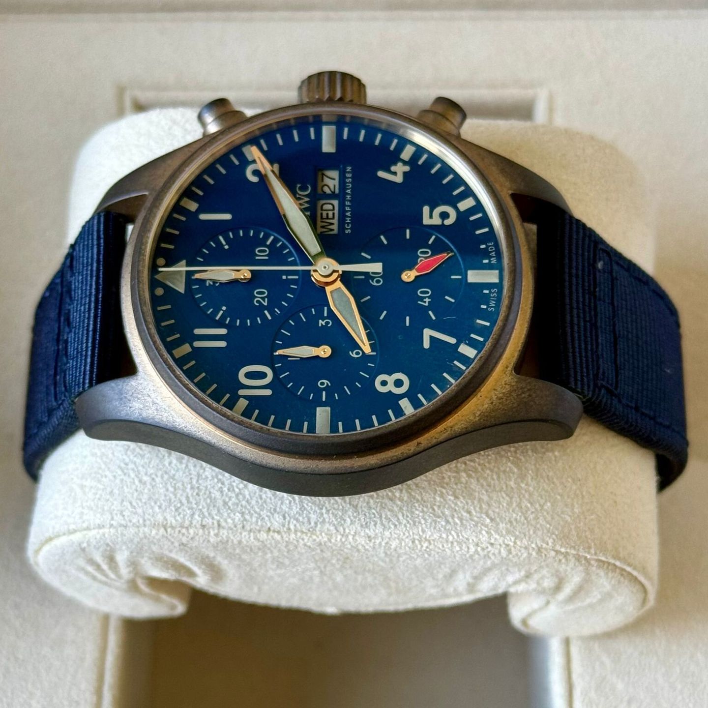 IWC Pilot Chronograph IW388109 (2024) - Blauw wijzerplaat 41mm Brons (5/7)