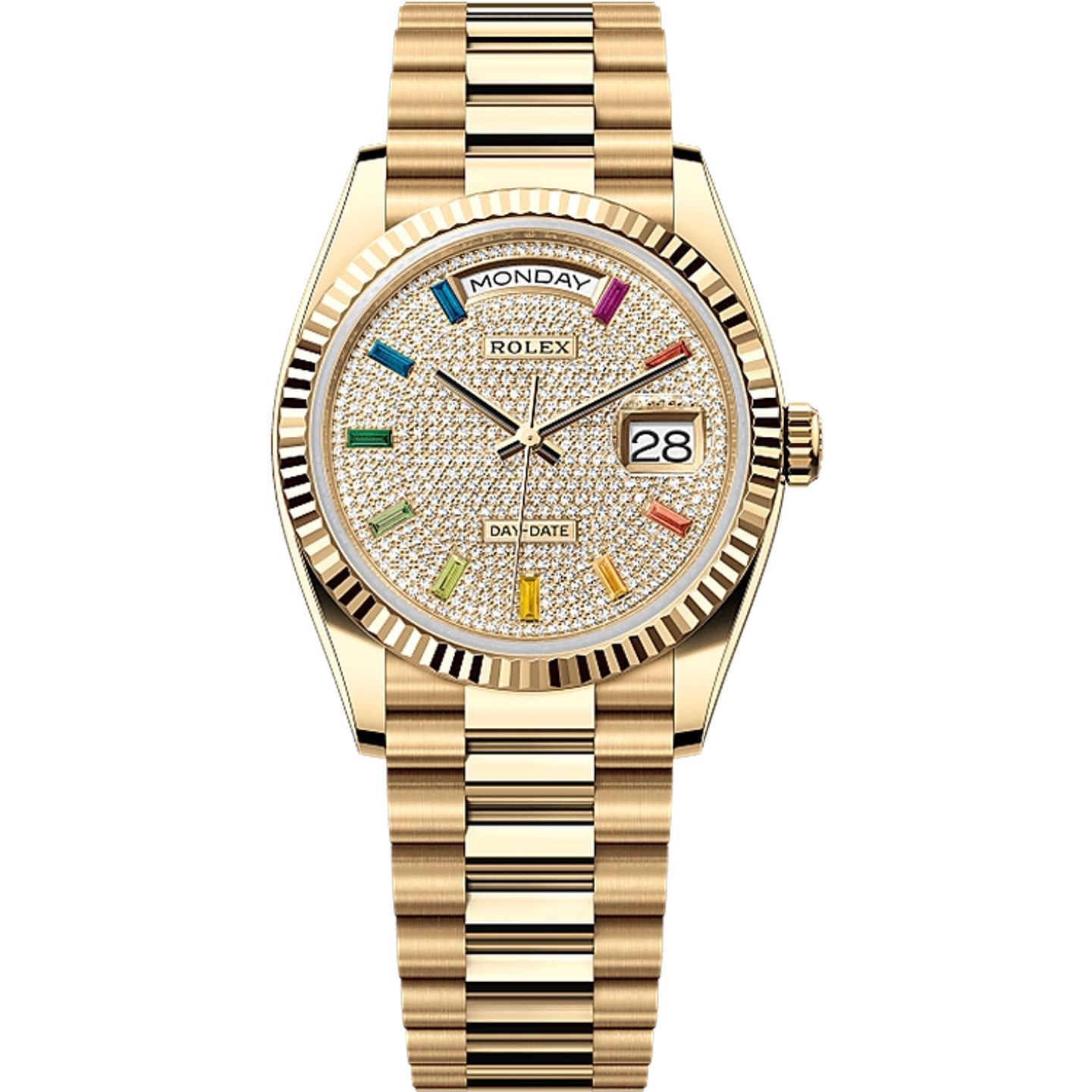 Rolex Day-Date 36 128238 (2025) - Diamant wijzerplaat 36mm Geelgoud (1/1)
