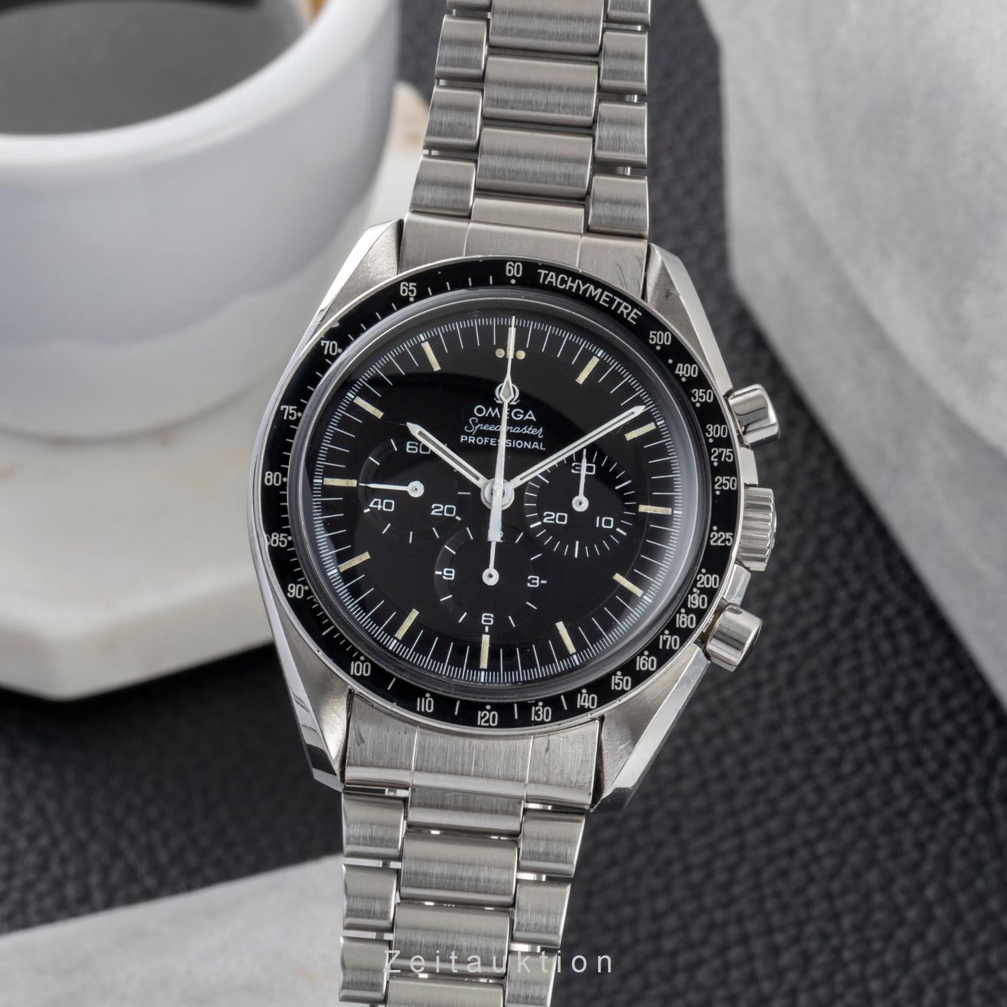 Omega Speedmaster 145.022.68ST (1968) - Zwart wijzerplaat 42mm Staal (1/8)
