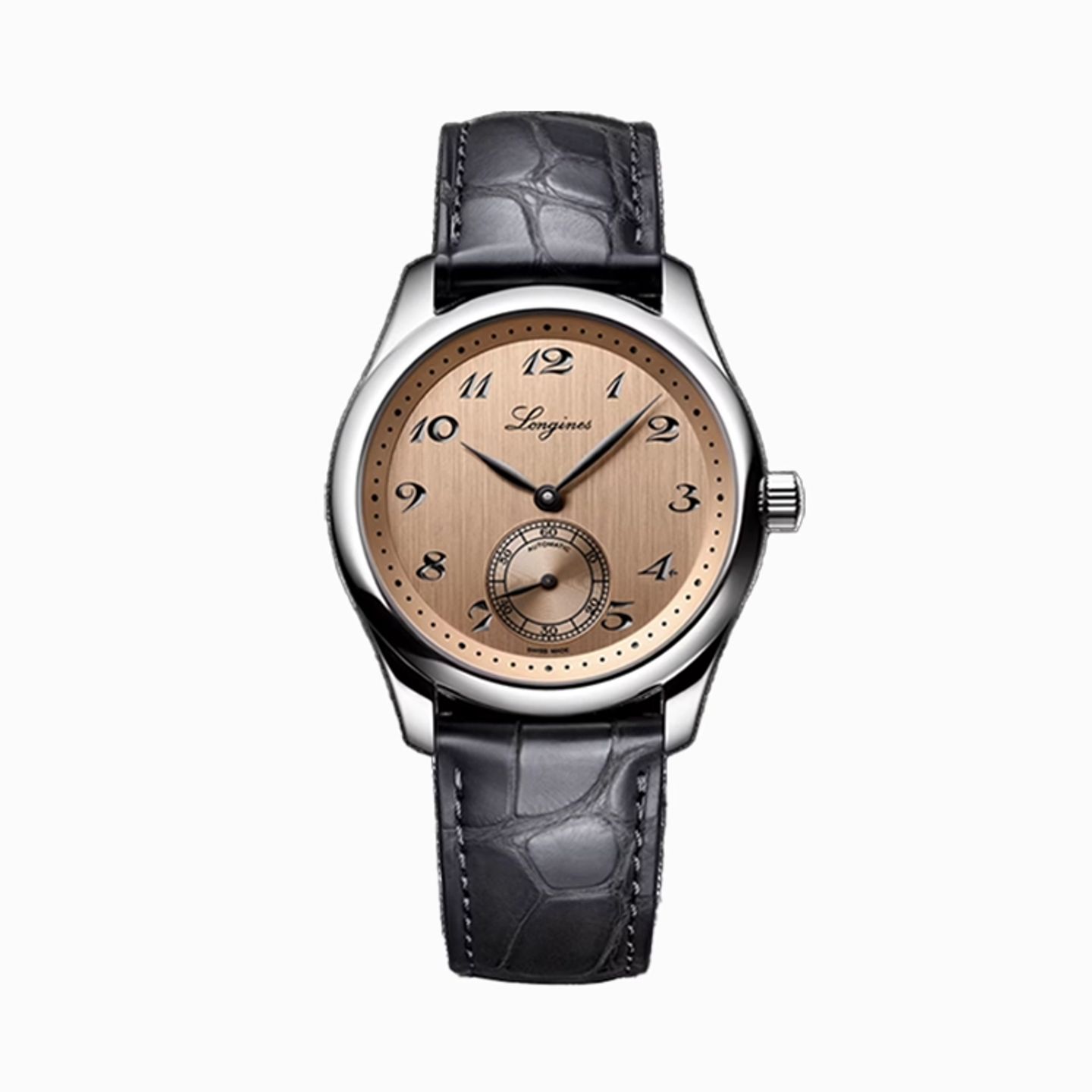 Longines Master Collection L2.843.4.93.2 (2025) - Oranje wijzerplaat 39mm Staal (1/1)