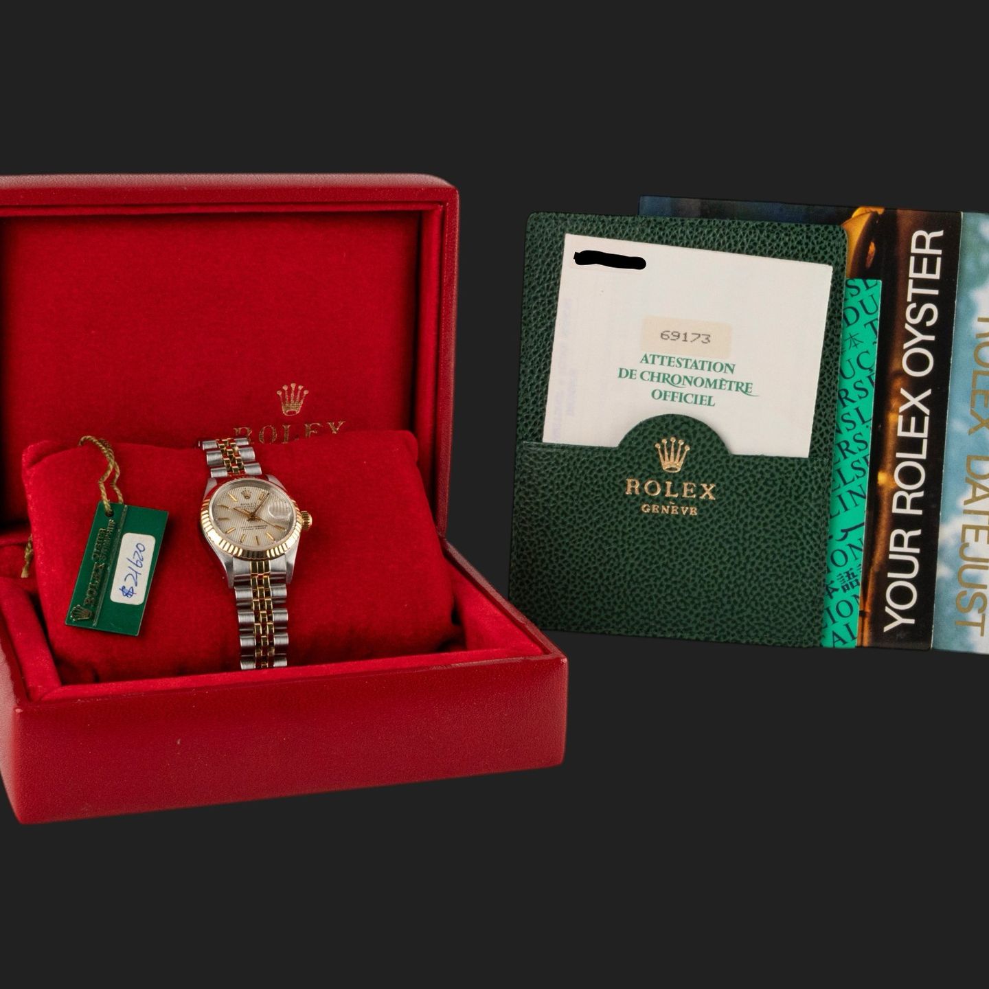 Rolex Lady-Datejust 69173 (1990) - 26mm Goud/Staal (8/8)