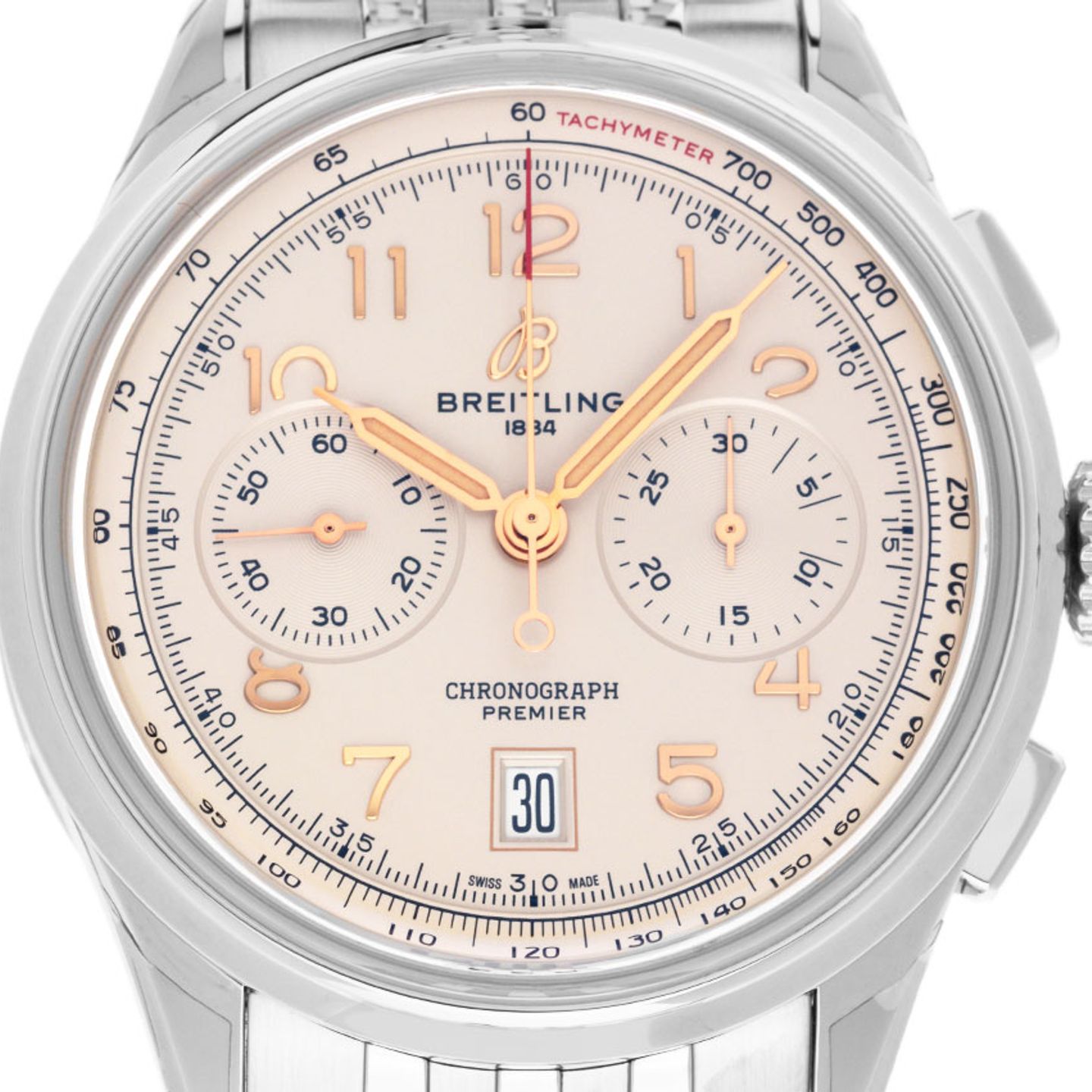 Breitling Premier AB0145211G1A1 (2023) - Yellow dial 42 mm Steel case (1/6)