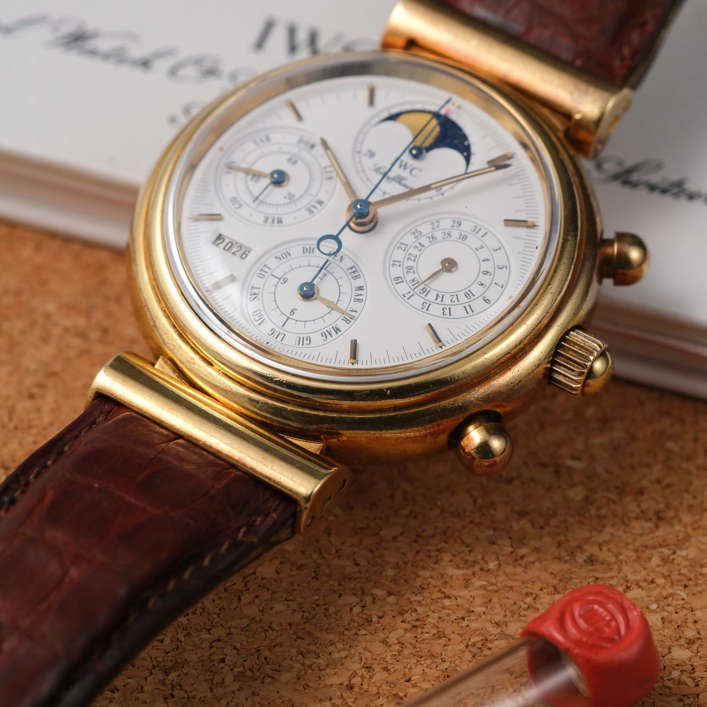 IWC Da Vinci IW3750 (1989) - Wit wijzerplaat 39mm Geelgoud (3/8)