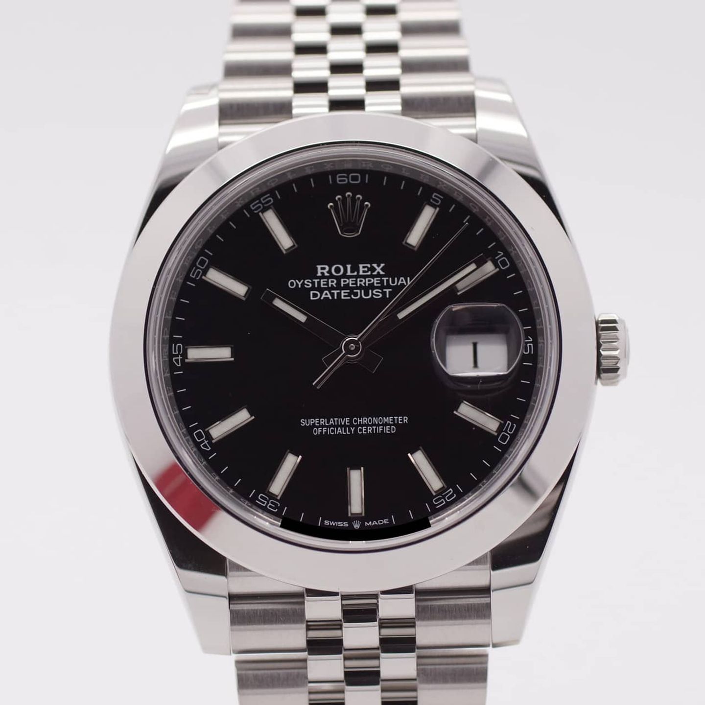Rolex Datejust 41 126300 (2023) - Black dial 41 mm Steel case (1/8)