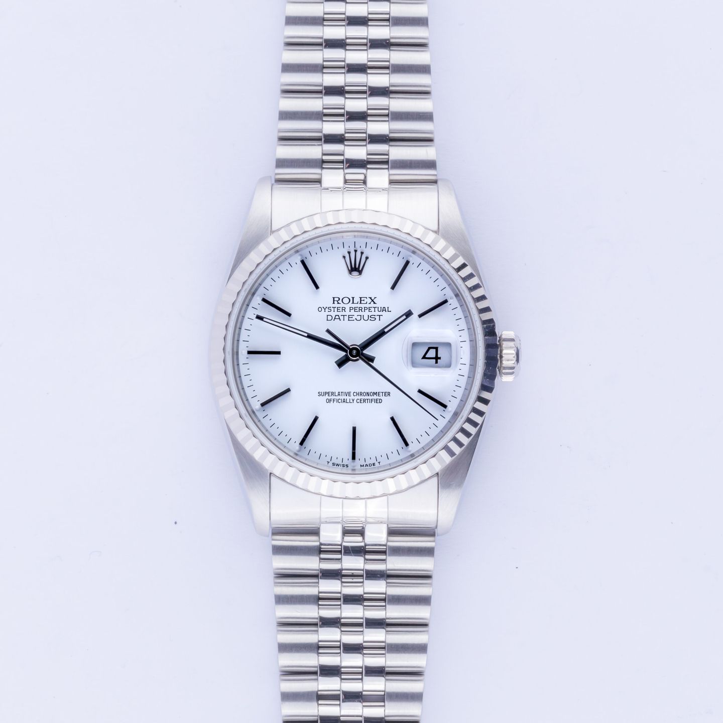 Rolex Datejust 36 16234 (1991) - White dial 36 mm Steel case (3/8)