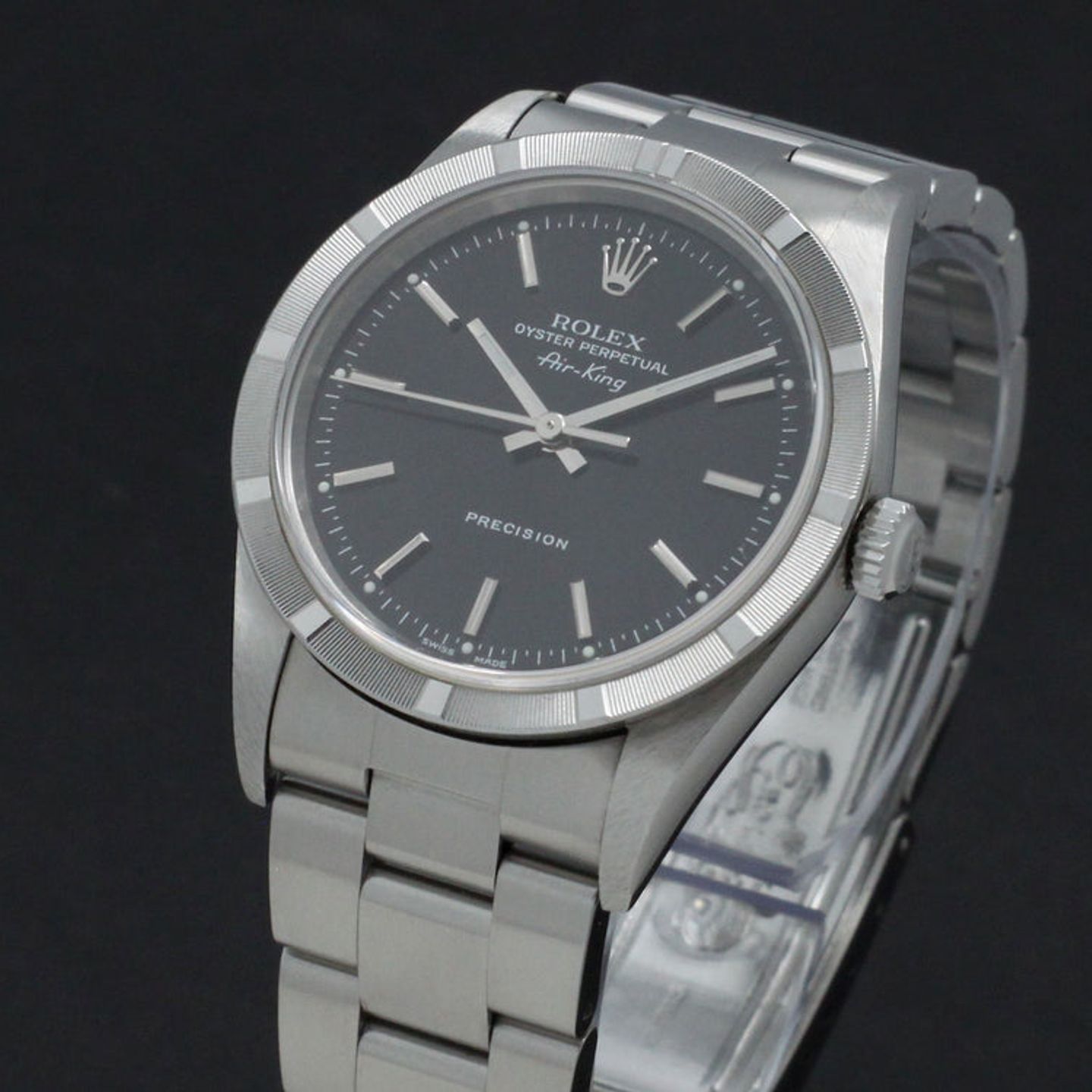 Rolex Air-King 14010M (2001) - Black dial 34 mm Steel case (7/7)