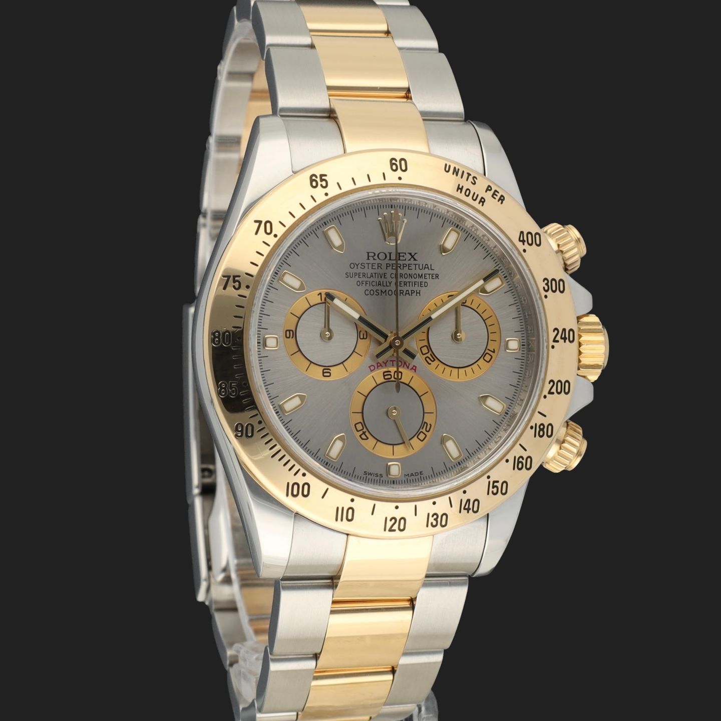 Rolex Daytona 116523 (2016) - Grey dial 40 mm Gold/Steel case (4/8)