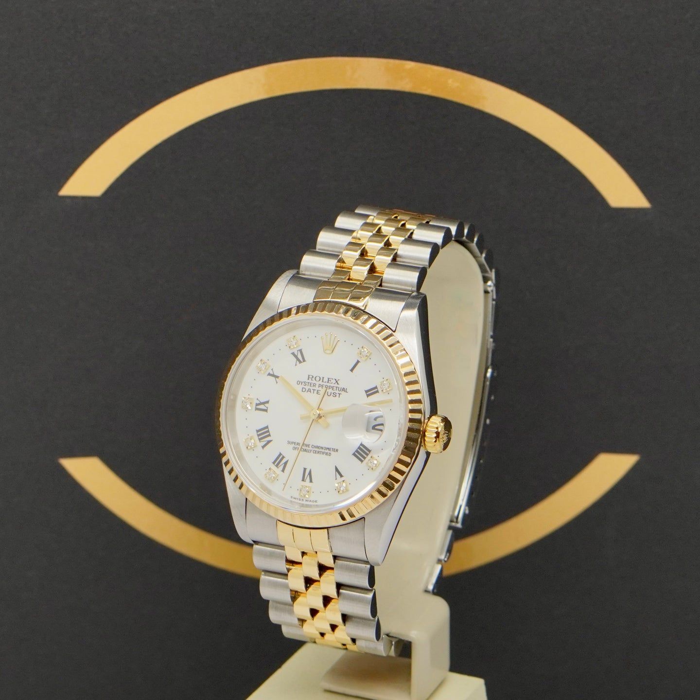 Rolex Datejust 36 16233 (1996) - White dial 36 mm Gold/Steel case (2/7)