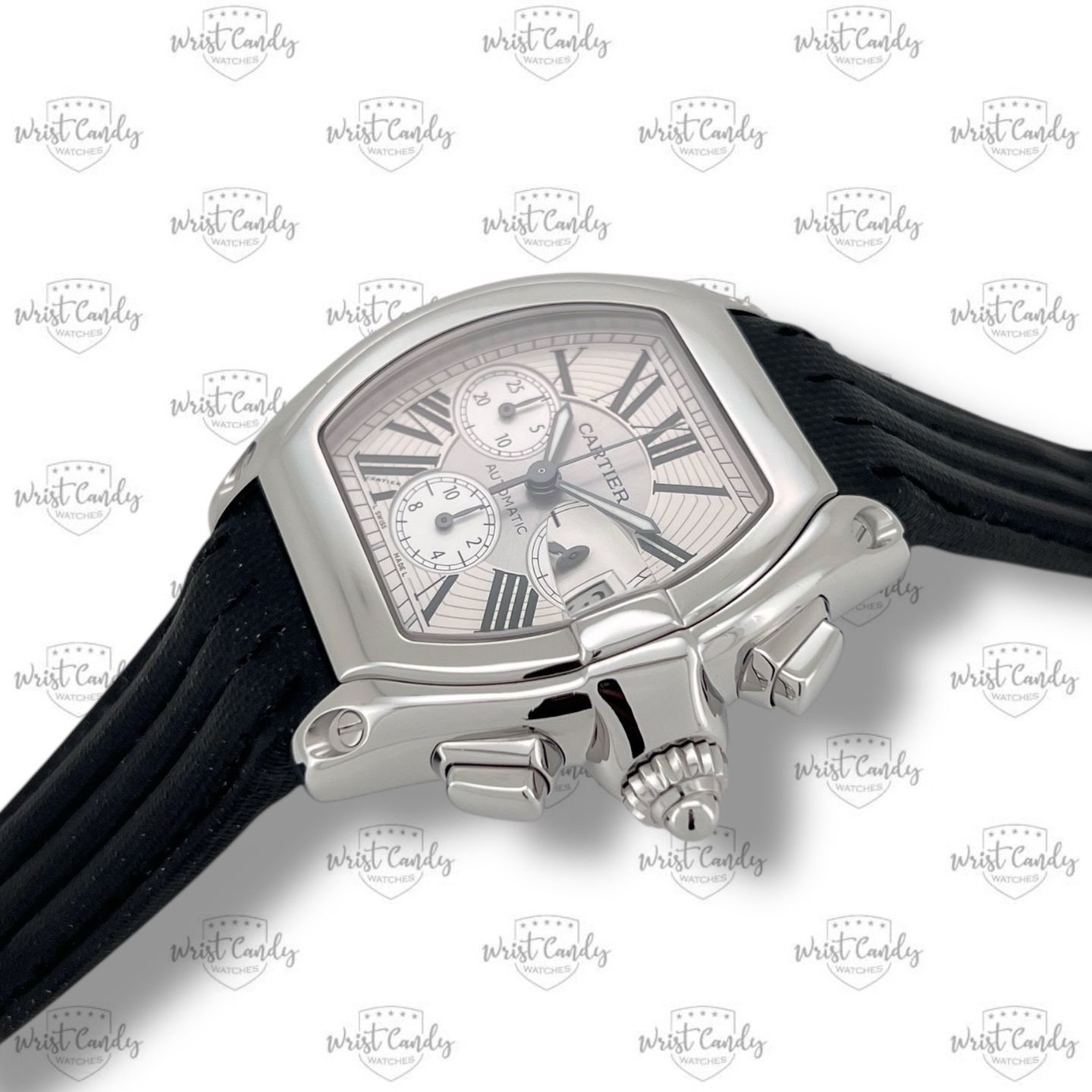 Cartier Roadster 2618 (Unknown (random serial)) - Black dial 40 mm Steel case (5/8)