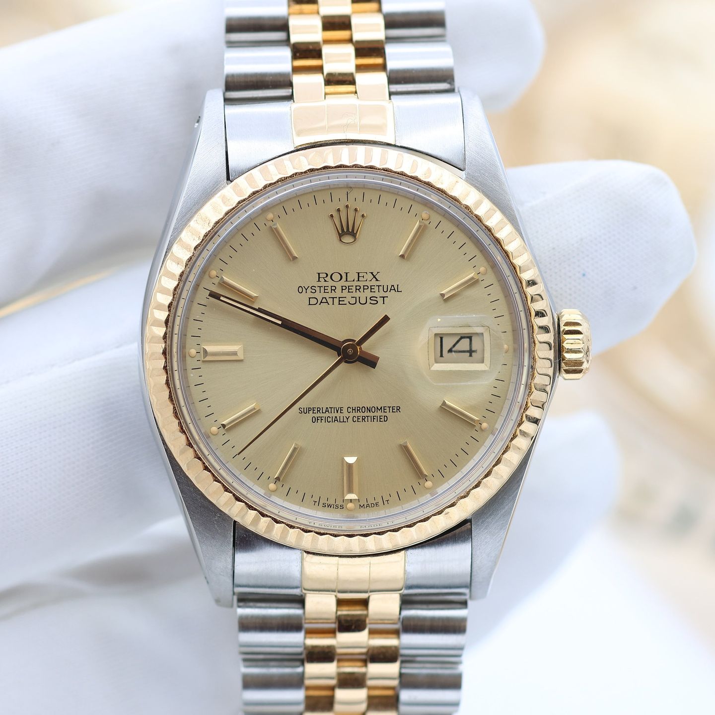 Rolex Datejust 36 16013 (Unknown (random serial)) - 36 mm Gold/Steel case (1/8)