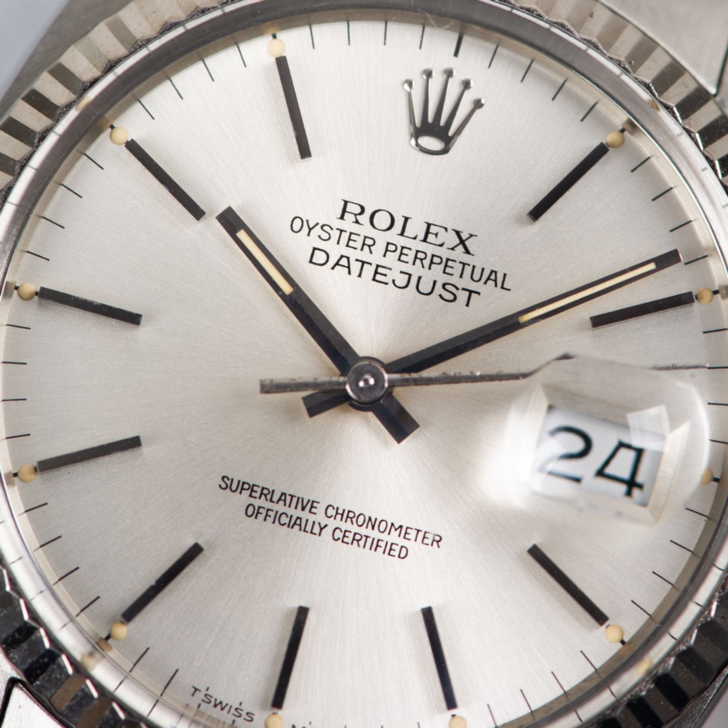 Rolex Datejust 36 16014 (1985) - Silver dial 36 mm Steel case (3/8)