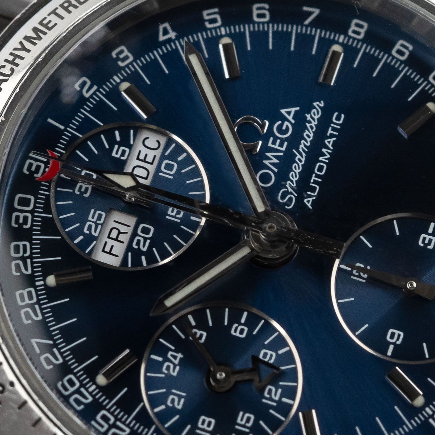 Omega Speedmaster Day Date 3523.80.00 (Onbekend (willekeurig serienummer)) - Blauw wijzerplaat 39mm Staal (3/6)