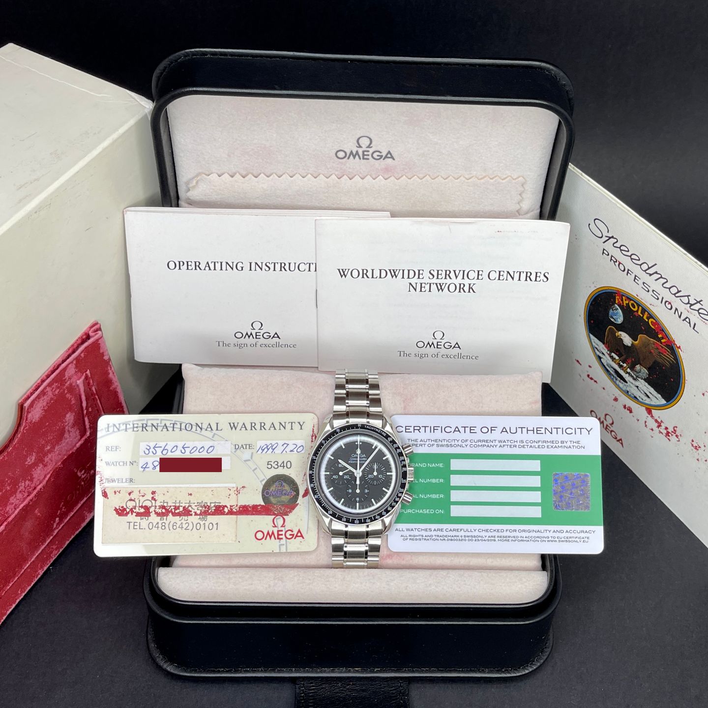 Omega Speedmaster Professional Moonwatch 3560.50 (1999) - Black dial 42 mm Steel case (2/7)