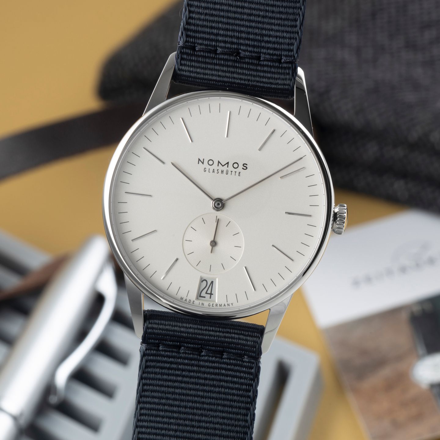 NOMOS Orion Datum 381 (Unknown (random serial)) - White dial 38 mm Steel case (3/8)